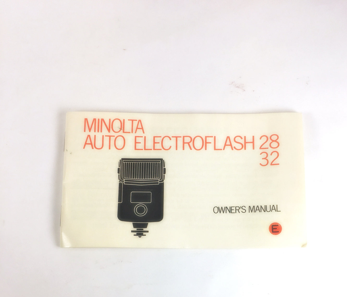 1975 Minolta Masters Auto Electroflash 28 32 owner's camera manual brochure Vintage instruction booklet. Photographer collectible