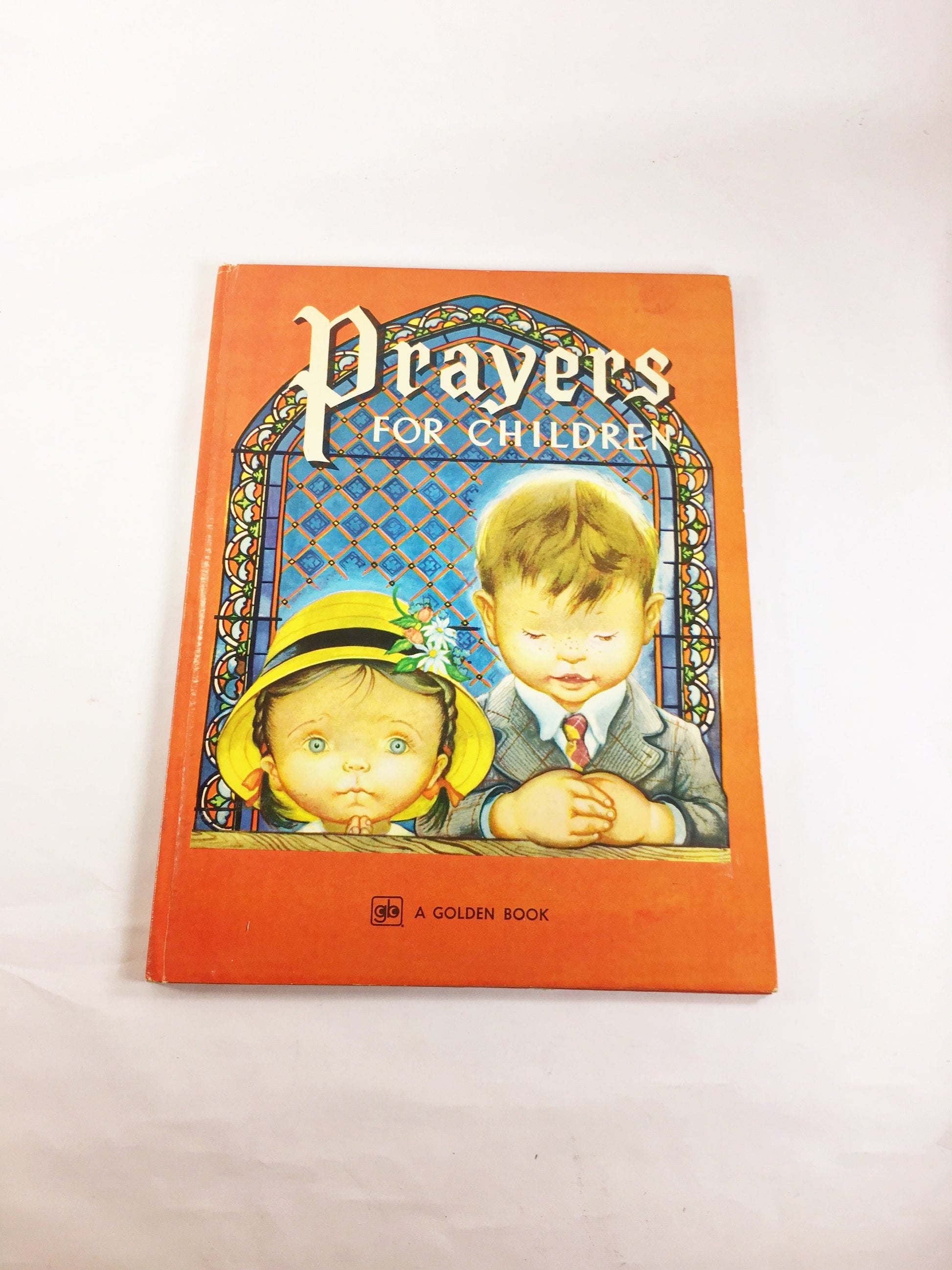 Prayers for Children. Giant Golden Book by Eloise Wilkin. Vintage children's book circa 1976. The Lord's Prayer. Christian Prayers.