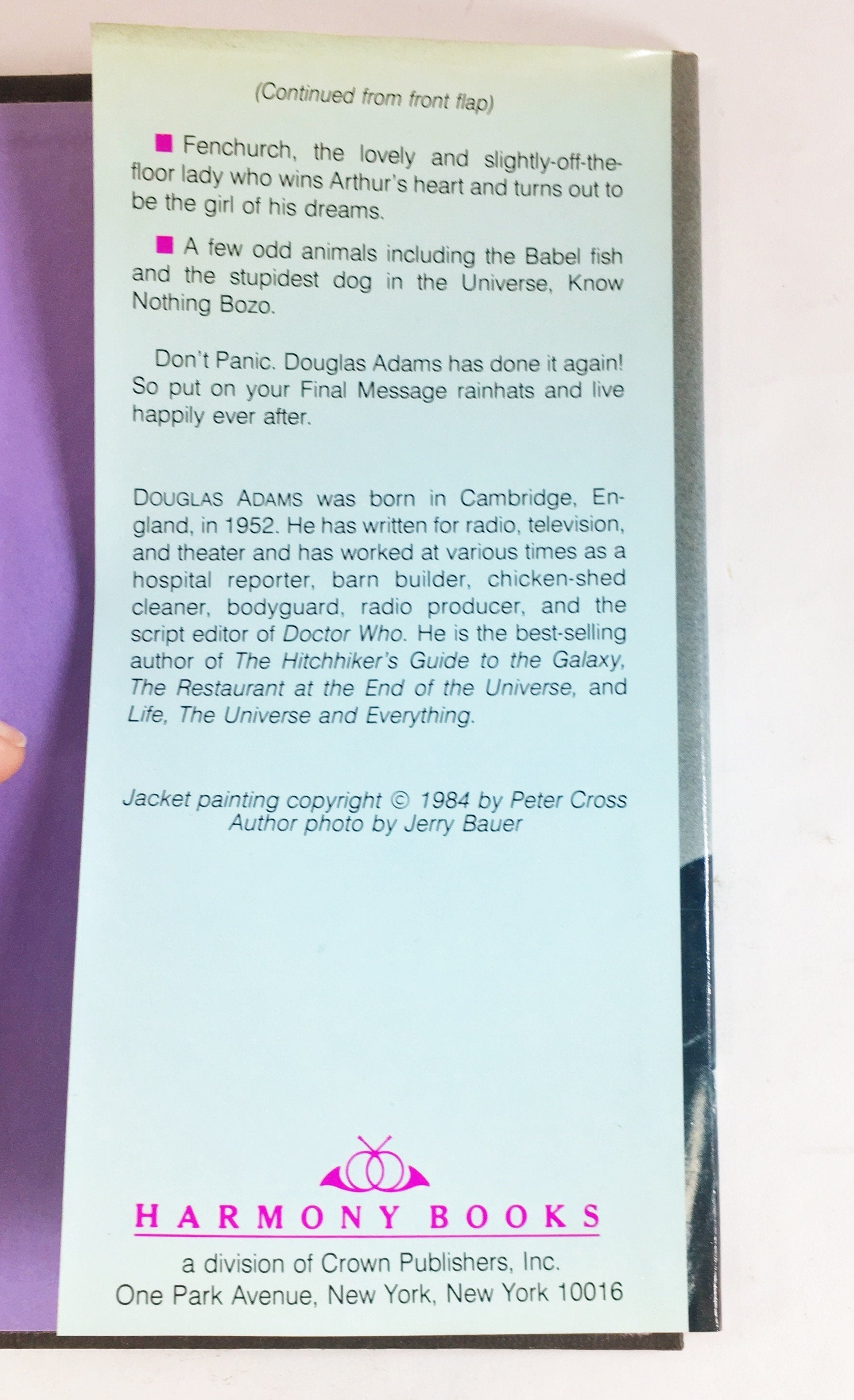 So Long and Thanks for All the Fish. FIRST EDITION Hitchhiker's Guide to the Galaxy sequel. Vintage Douglas Adams book circa 1984.