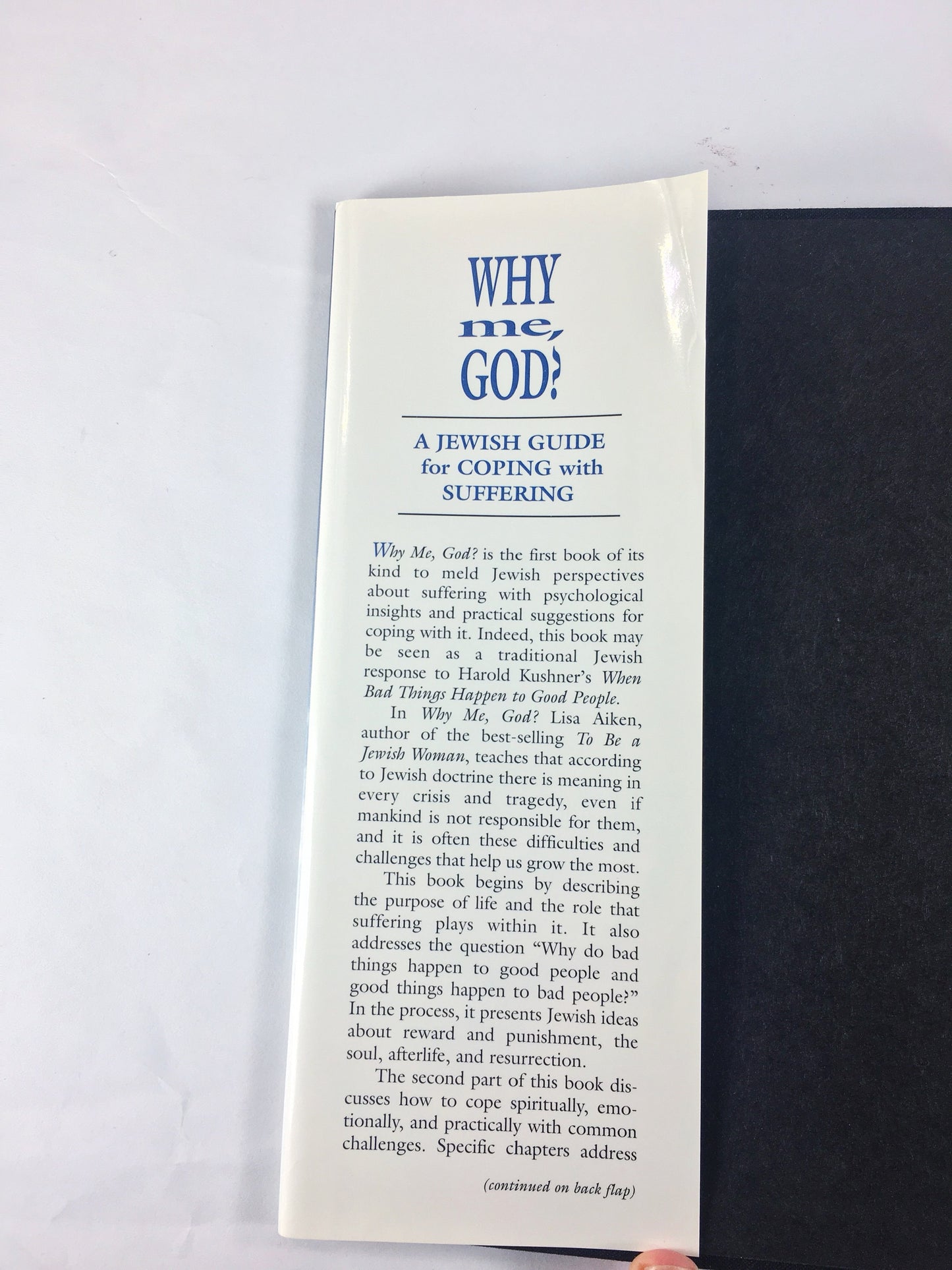 SIGNED Why Me, God by Aiken. Vintage FIRST Edition book, Jewish Guide for Coping With Suffering. Mourning Grief Loss Death gift.
