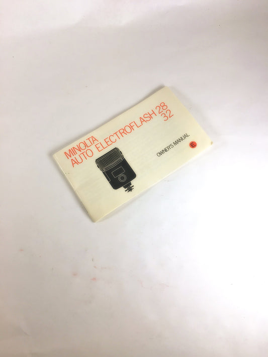 1975 Minolta Masters Auto Electroflash 28 32 owner's camera manual brochure Vintage instruction booklet. Photographer collectible