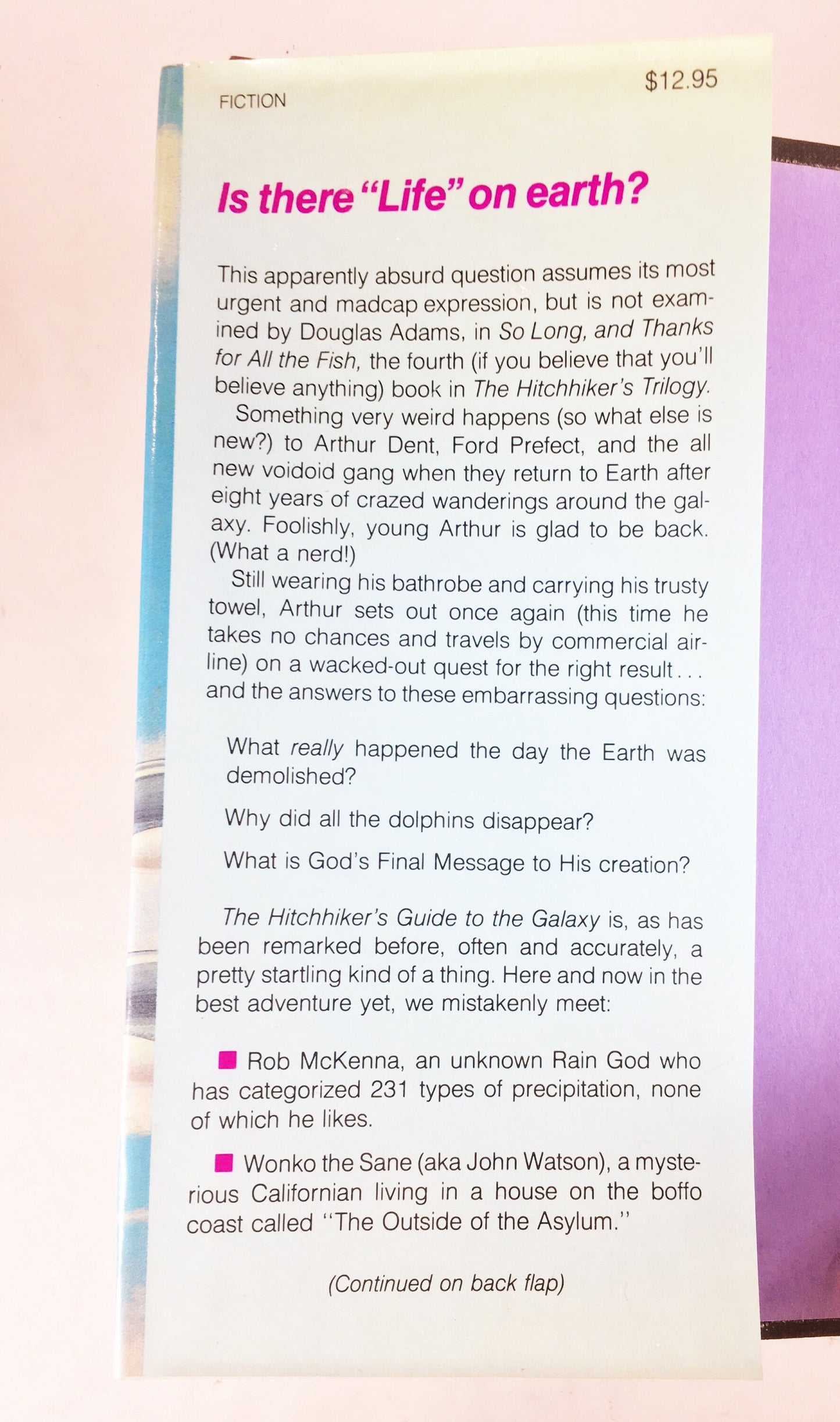 So Long and Thanks for All the Fish. FIRST EDITION Hitchhiker's Guide to the Galaxy sequel. Vintage Douglas Adams book circa 1984.