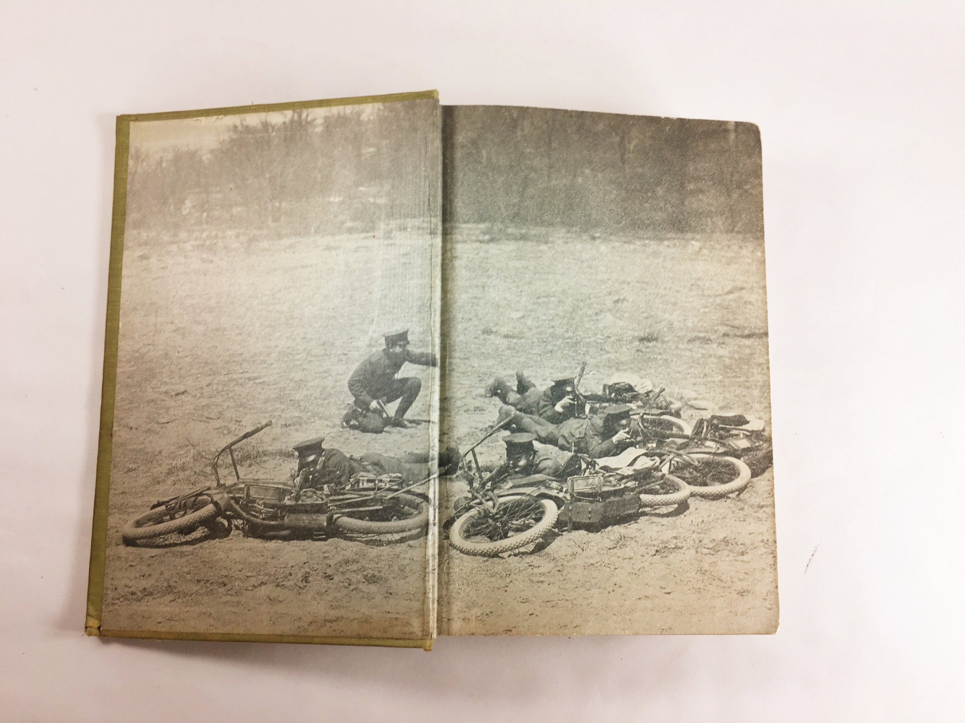 Tom Slade Motorcycle Dispatch Bearer by Percy Fitzhugh circa 1918. Boy Scouts WWII Antique vintage book gift. Green decor