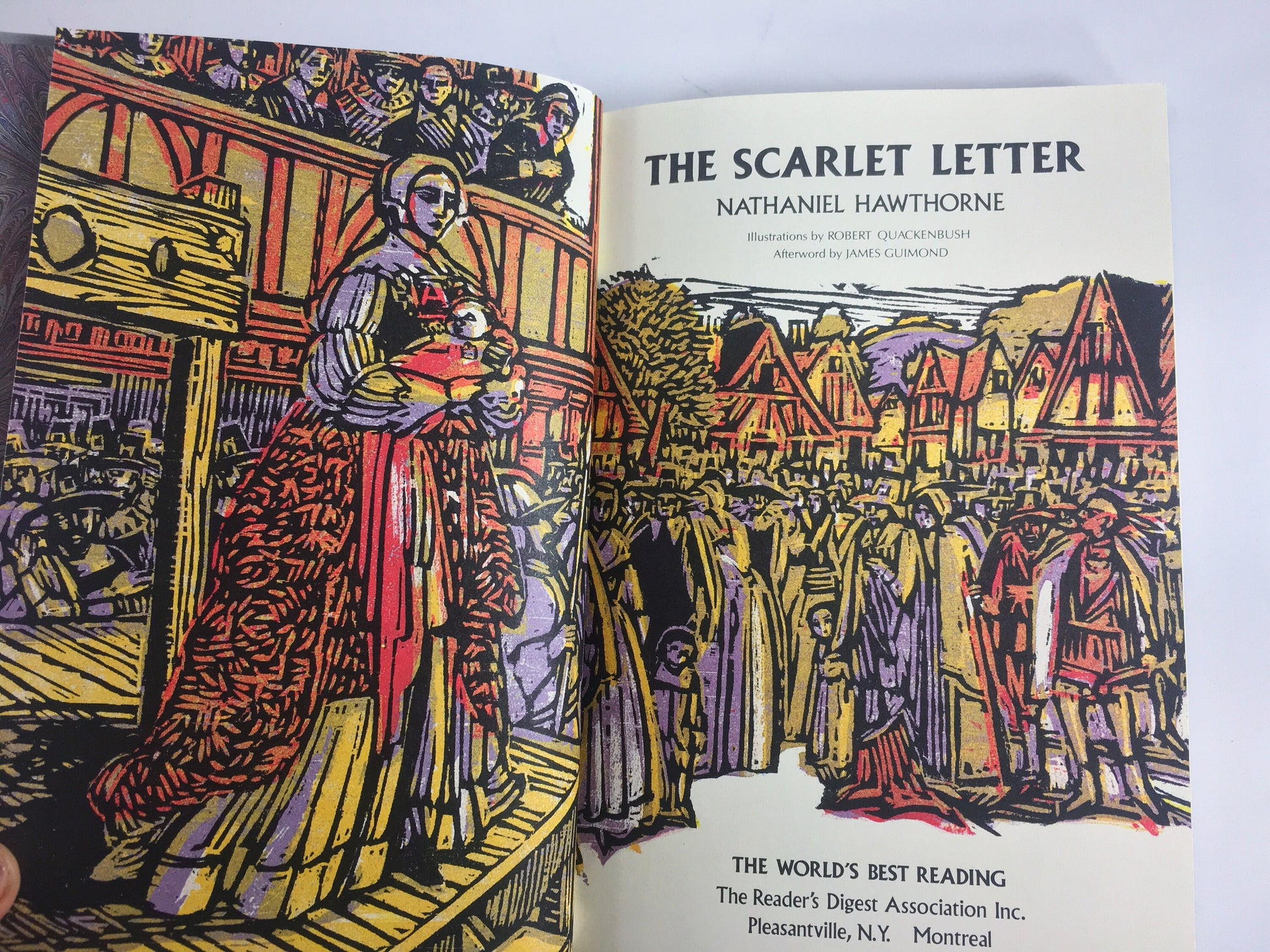 Scarlet Letter by Nathaniel Hawthorne circa 1985. Readers Digest book series. Vintage book circa 1984