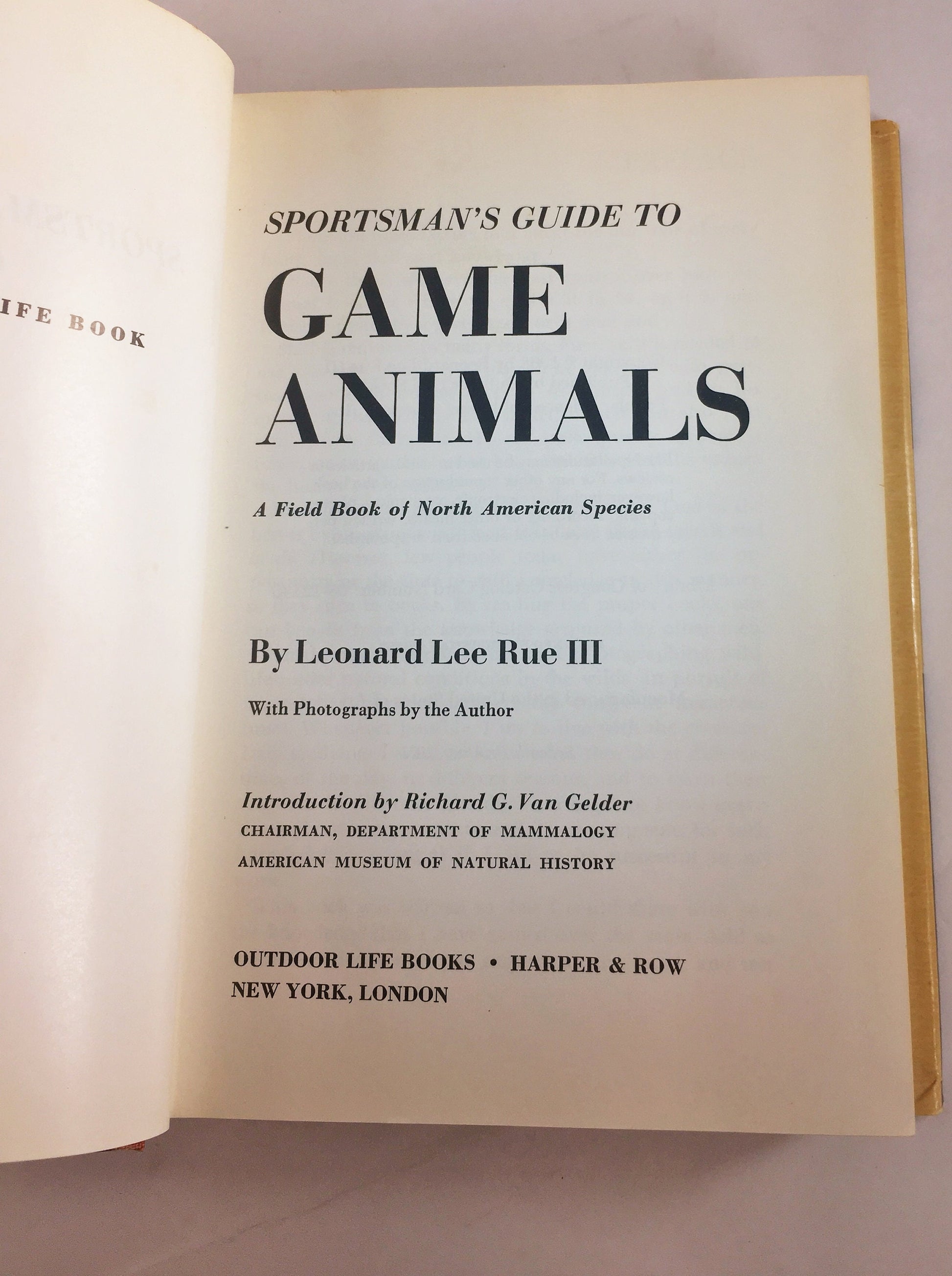 Game Animals Sportsman's GuideVintage cabin decor book by Rue circa 1968. Wildlife and Nature glamping camping Gorpcore outdoors nature love