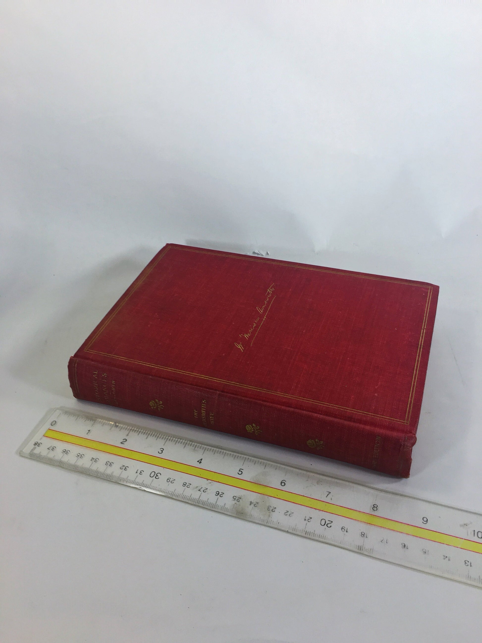 1841 Historical Romances of William Harrison Ainsworth Vintage book Jane Shore, King Edward IV mistress GORGEOUS antique red cloth