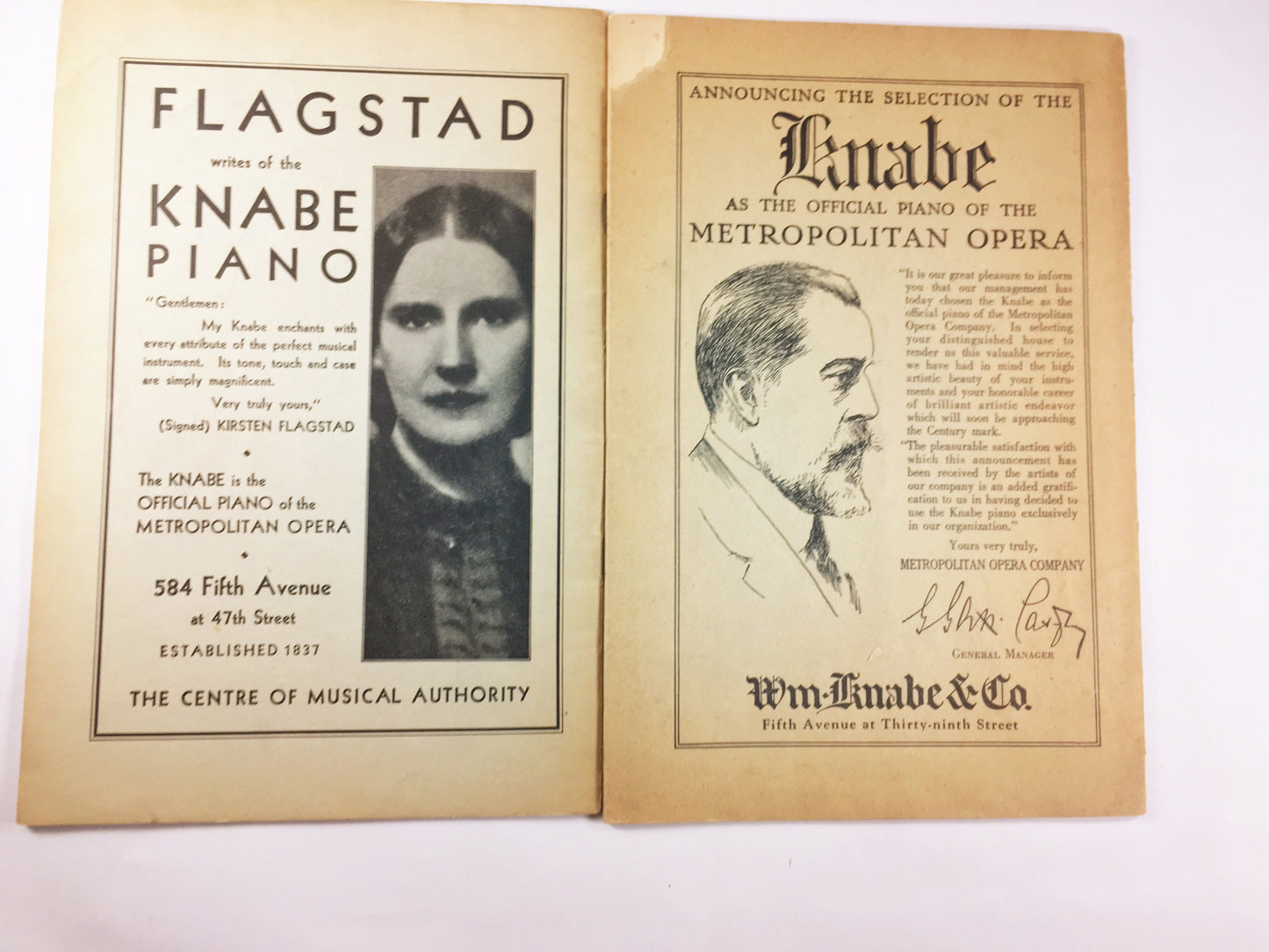 1910 Metropolitan Grand Opera House New York City, NY OFFICIAL libretto program booklets Marouf Aida Man Without a Country Mignon