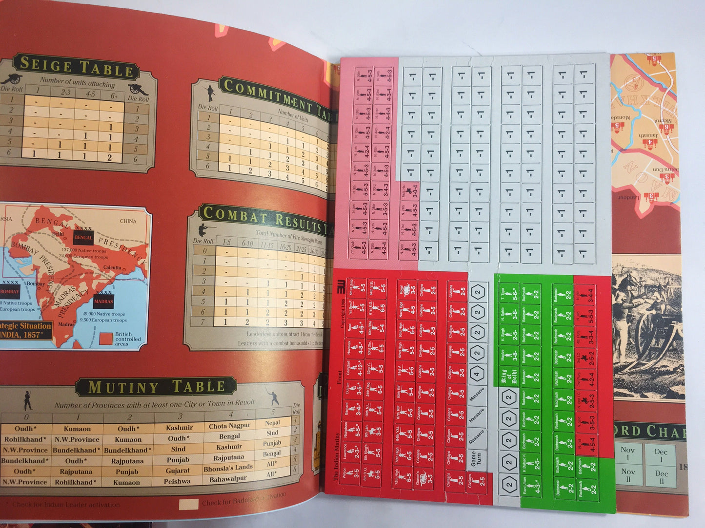 Strategy & Tactics 121 The Indian Mutiny 1857 Unpunched and inserts. Vintage magazine booklet spi rpg