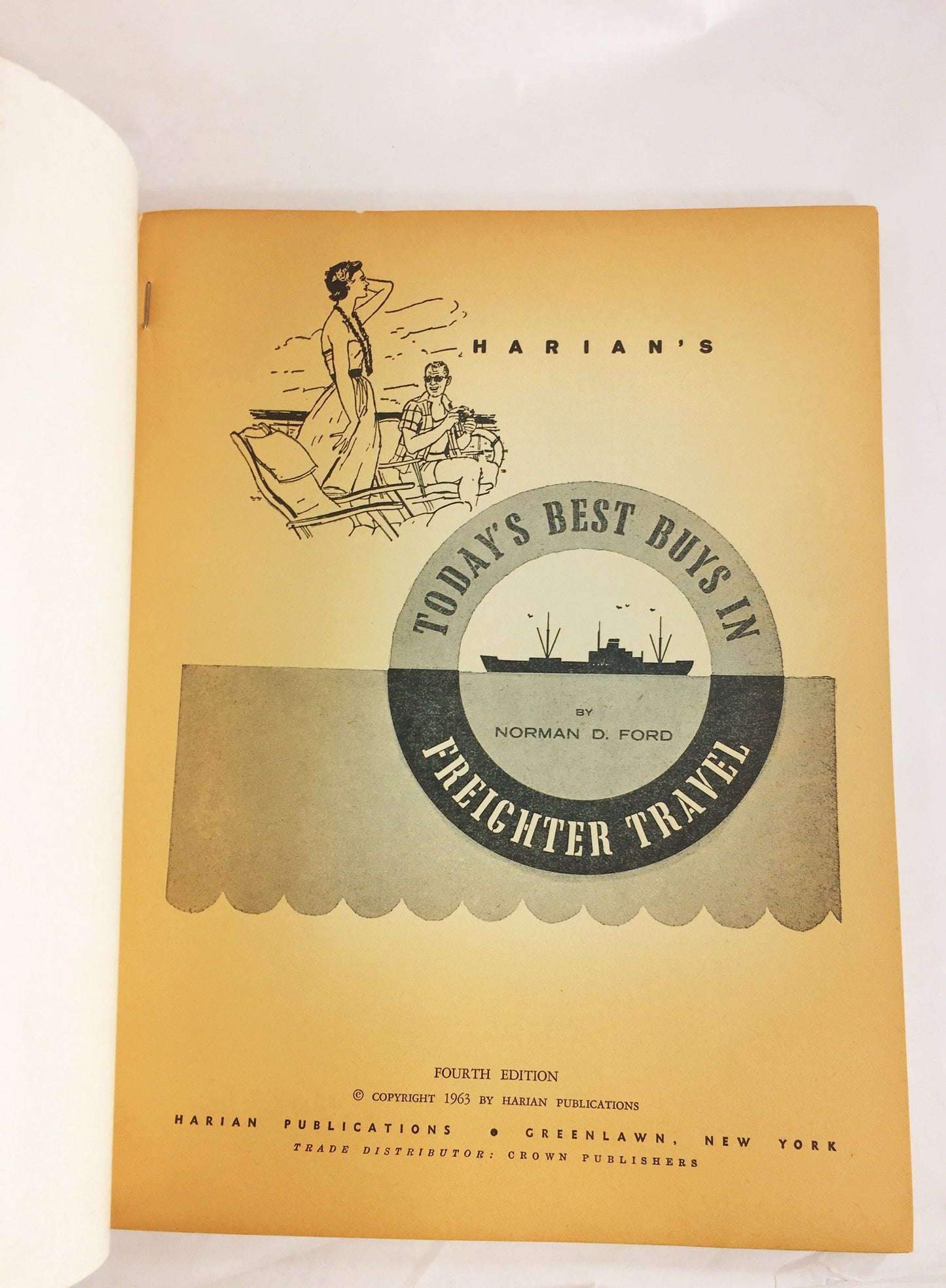 1963 Today's Best Buys in Freighter Travel. Harian's Vintage paperback book circa 1963