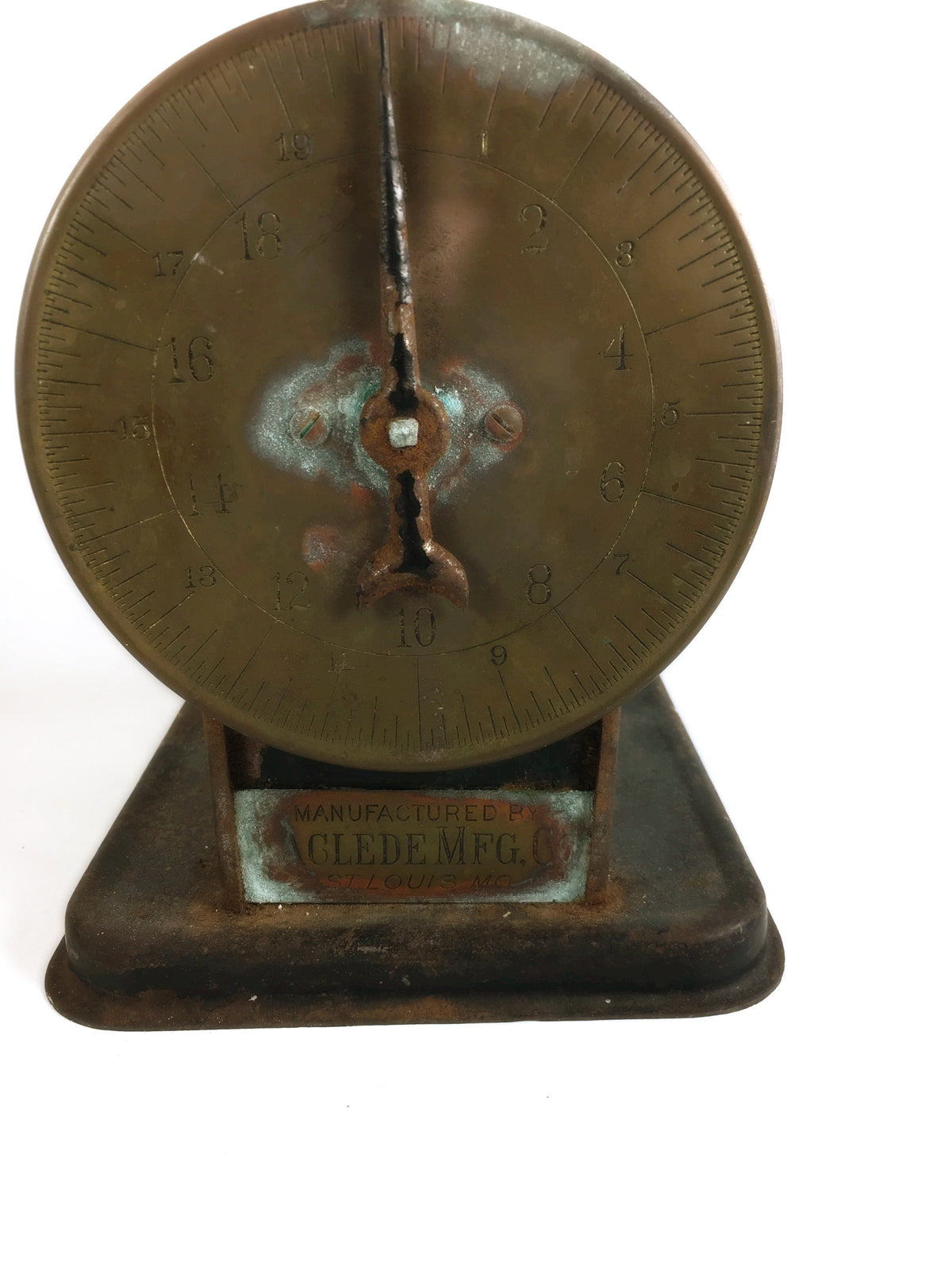 Antique Victorian scale Laclede Manufacturing Company St Louis Missouri vintage Bronze brass unique decor steampunk American patriot