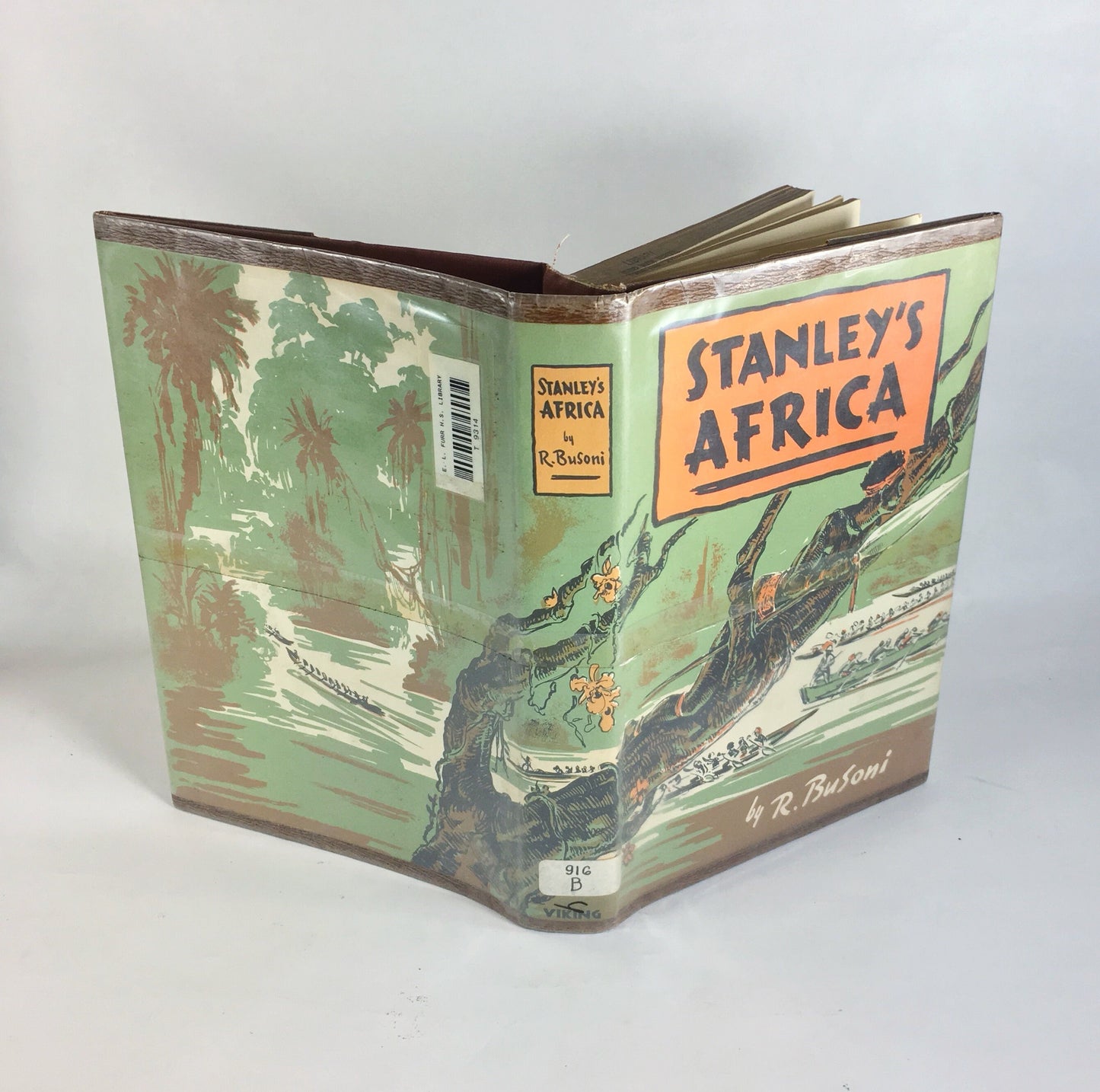 Stanley's Africa Vintage young adult book about discovery and exploration circa 1959 by Busoni. Viking Press