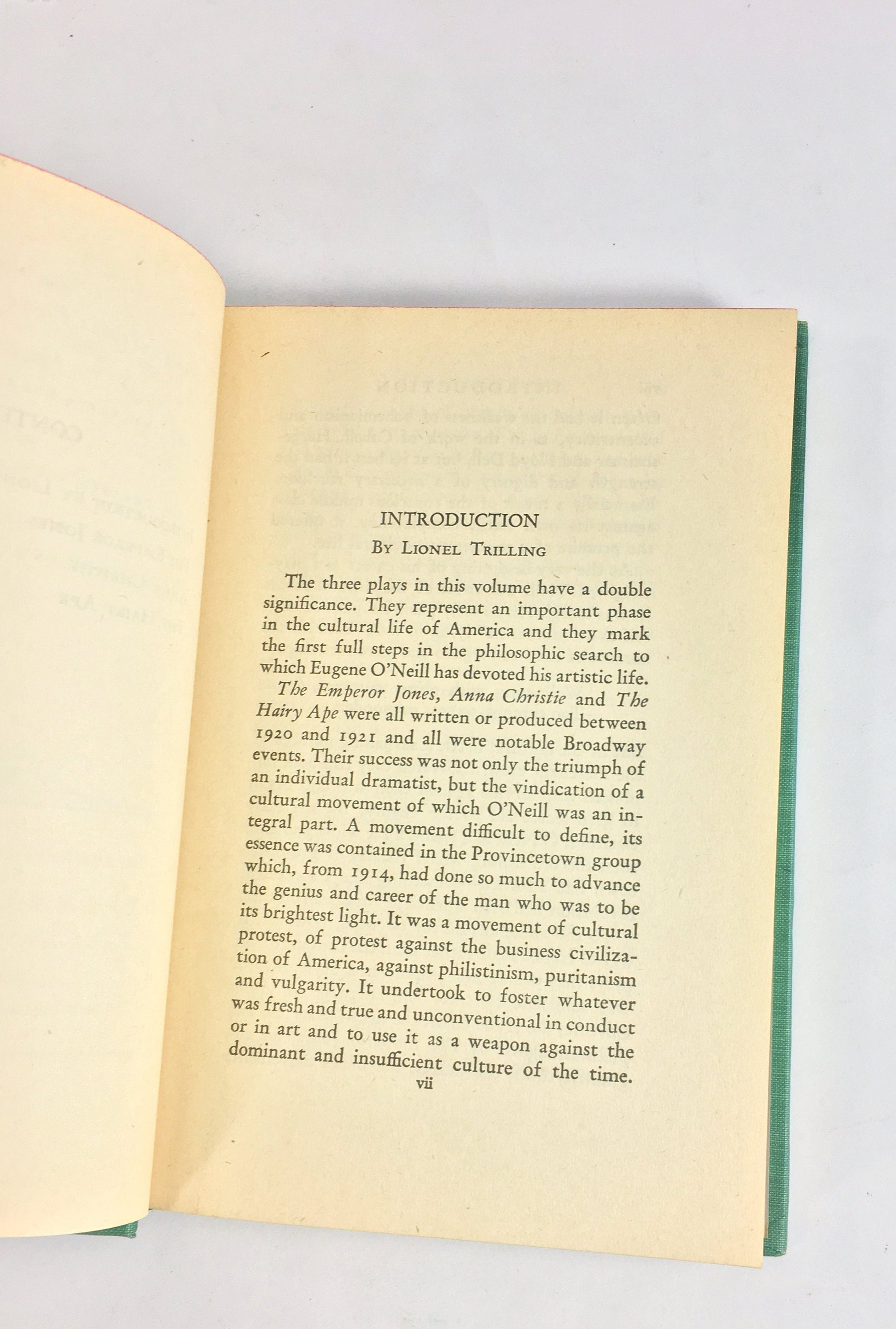 Eugene O'Neill plays Emperor Jones, Christie Hairy Ape Vintage honeydew green cloth Modern Library book circa 1937 Theatre plays drama