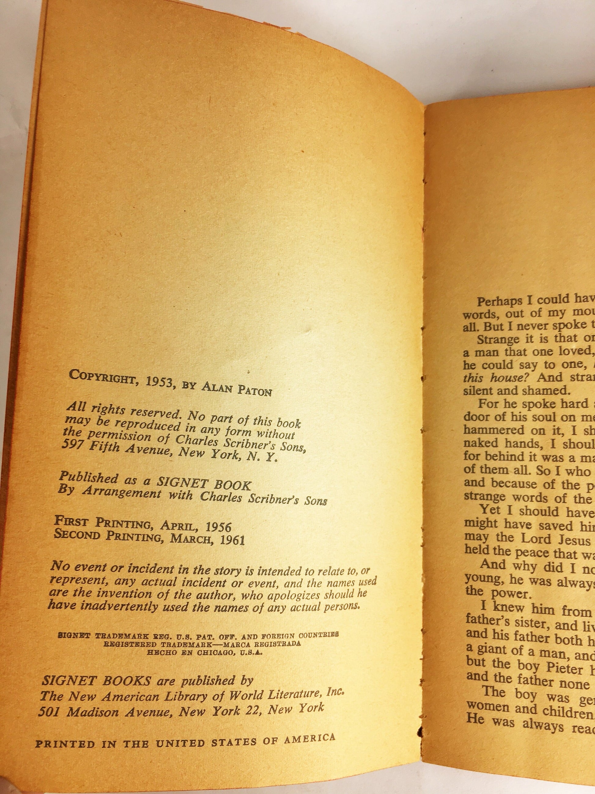 Too Late the Phalarope by Alan Paton, author of Cry the Beloved Country. Vintage paperback book circa 1961 Police conscience in South Africa