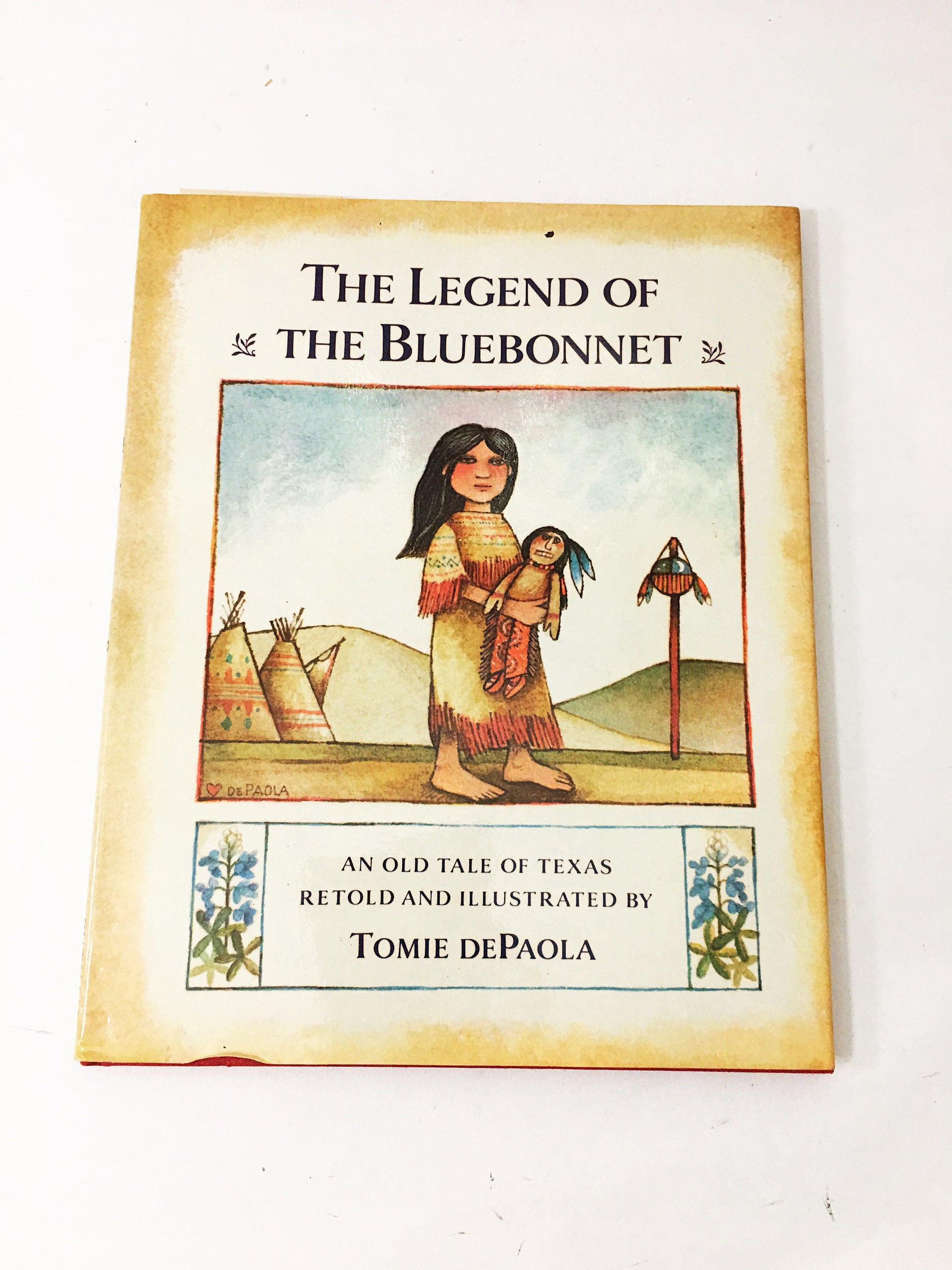 SIGNED Legend of the Bluebonnet by Tomie Depaola Old Tale of Texas vintage book circa 1983. Tale of the origin of the bluebonnet Children