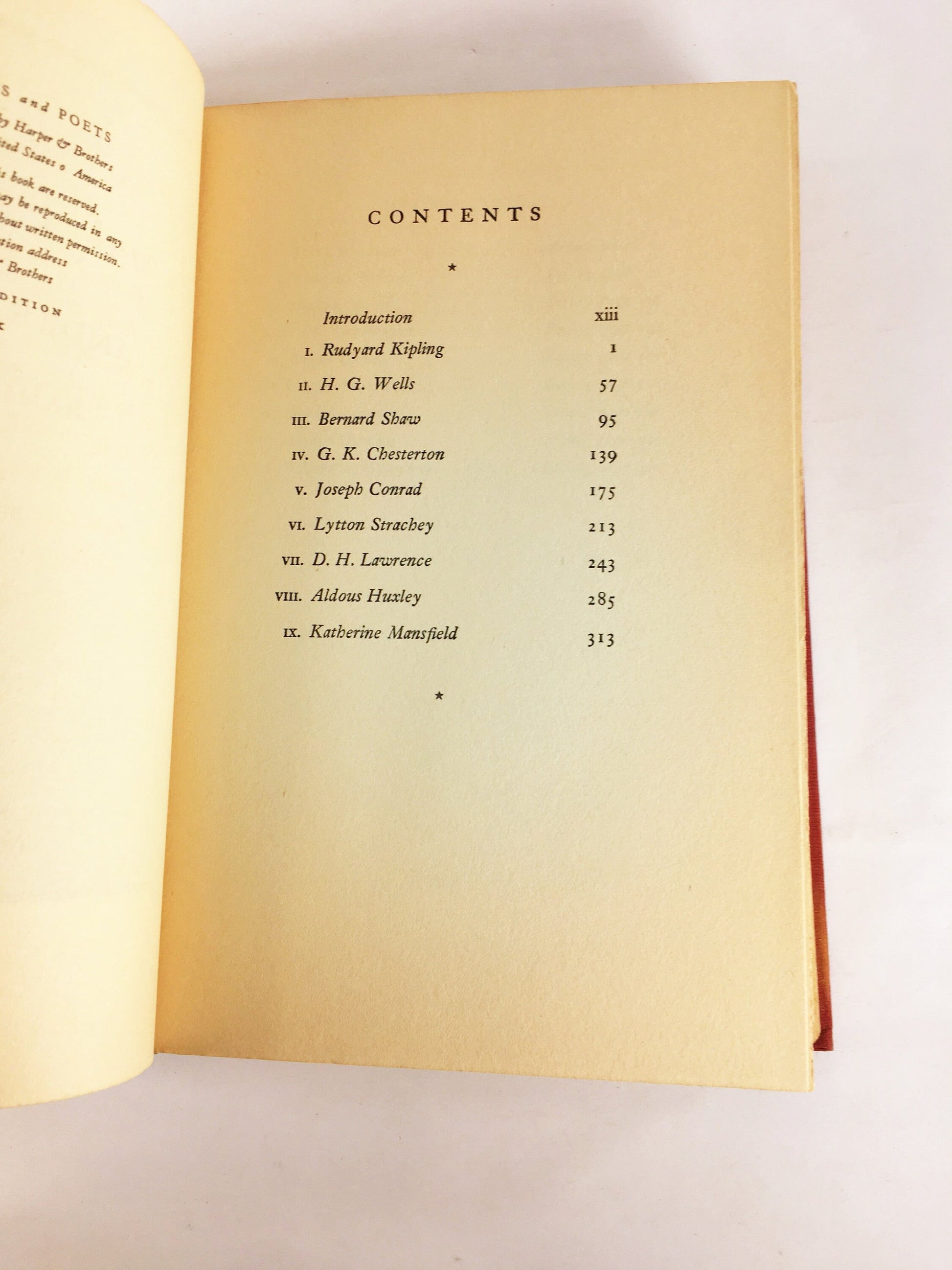 Prophets and Poets. Eighteenth Century Poetry & Prose. Beautiful book of poetry circa 1935. Red cloth book decor. Vintage gift André Maurois