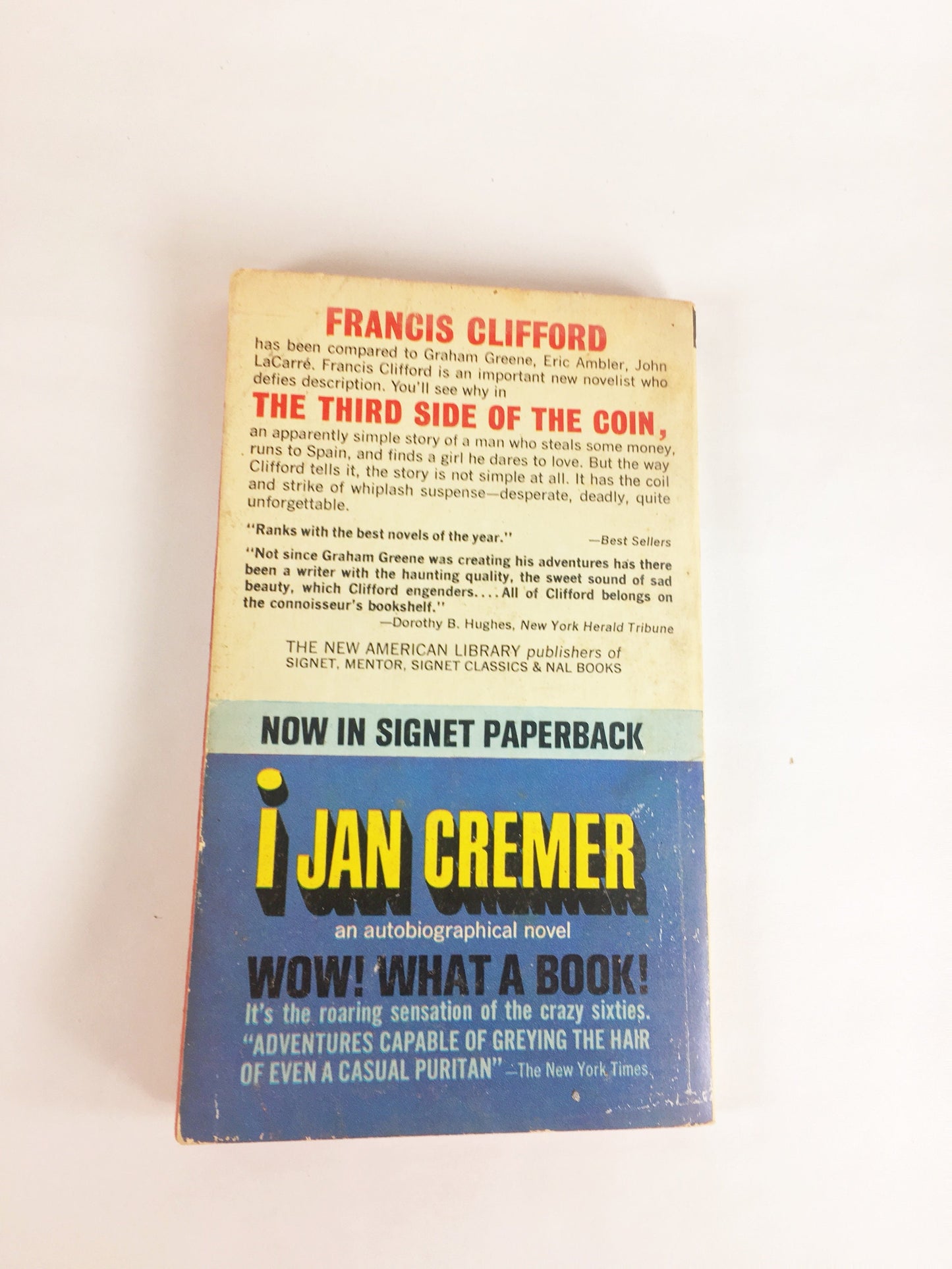 1966 Crime thriller Third side of the Coin by British writer Francis Clifford aka Arthur Bell Thompson Vintage paperback about impulse crime