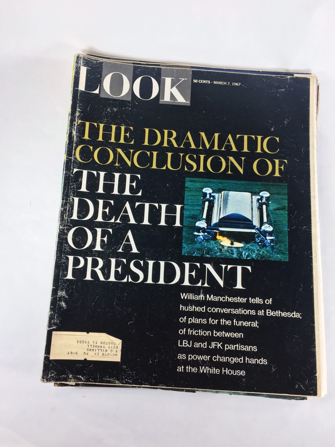 1967 Vintage JFK Look Magazine lot. Manchester Death of a President set. Collector gift vol 31, no 2, no 3 no 4, no 5. President Kennedy