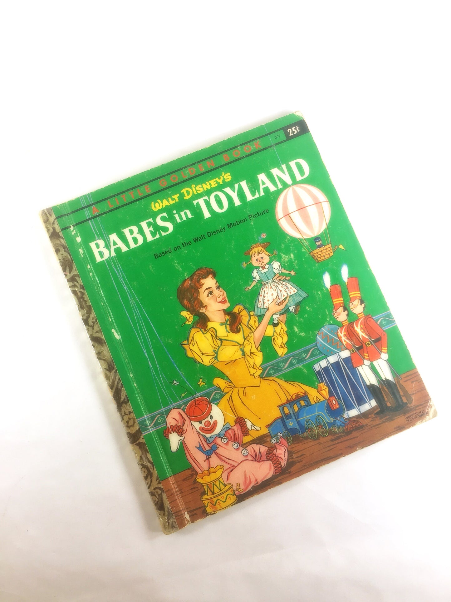 Walt Disney's Babes in Toyland. Vintage Little Golden Book circa 1961 by Barbara Shook Hazen. POOR Condition. Christmas gift