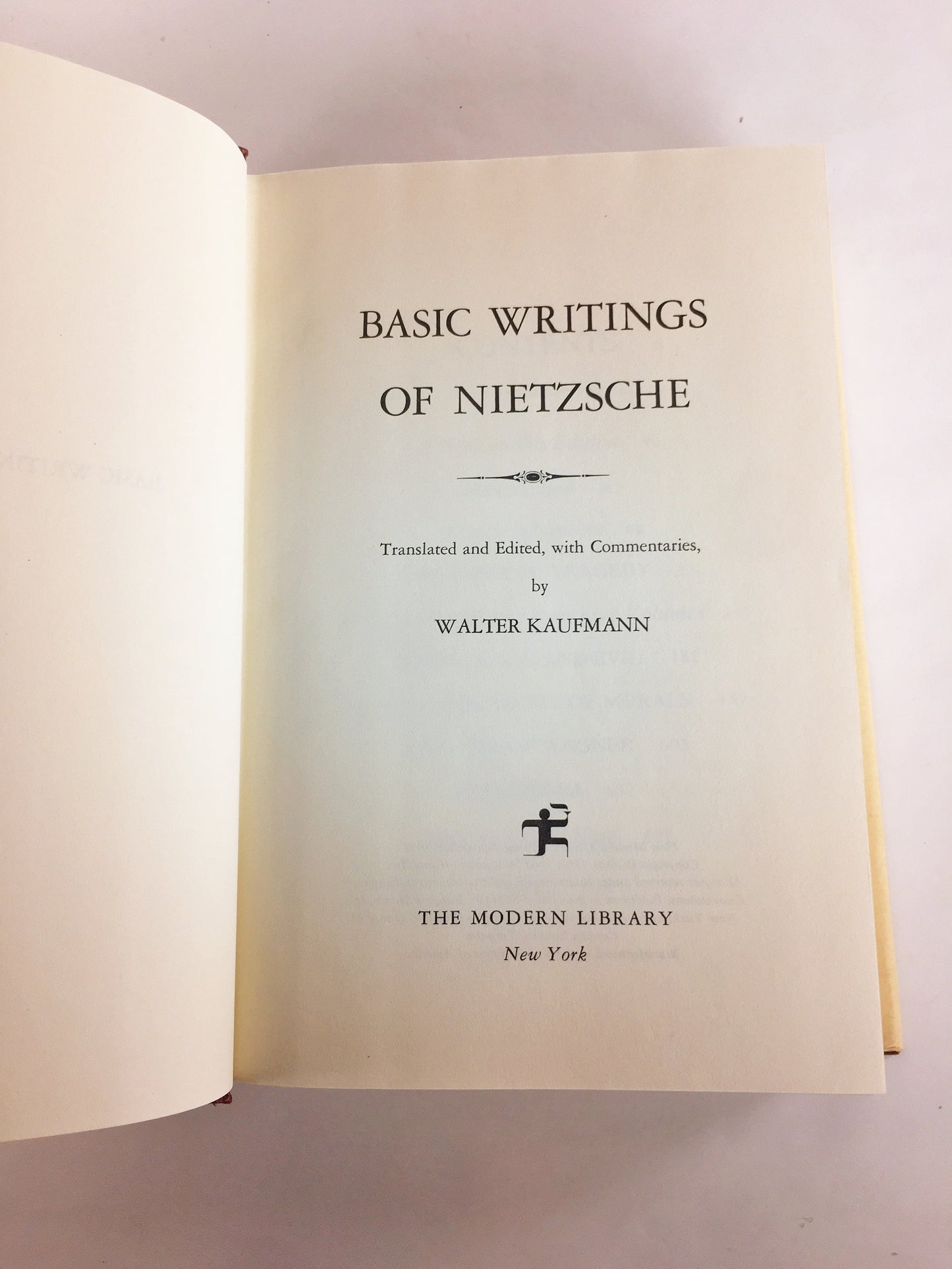 Basic Writings of Nietzsche. Vintage Modern Library Book circa 1968 with dust jacket. Philosophy Religion Atheist Theology. Book lover gift
