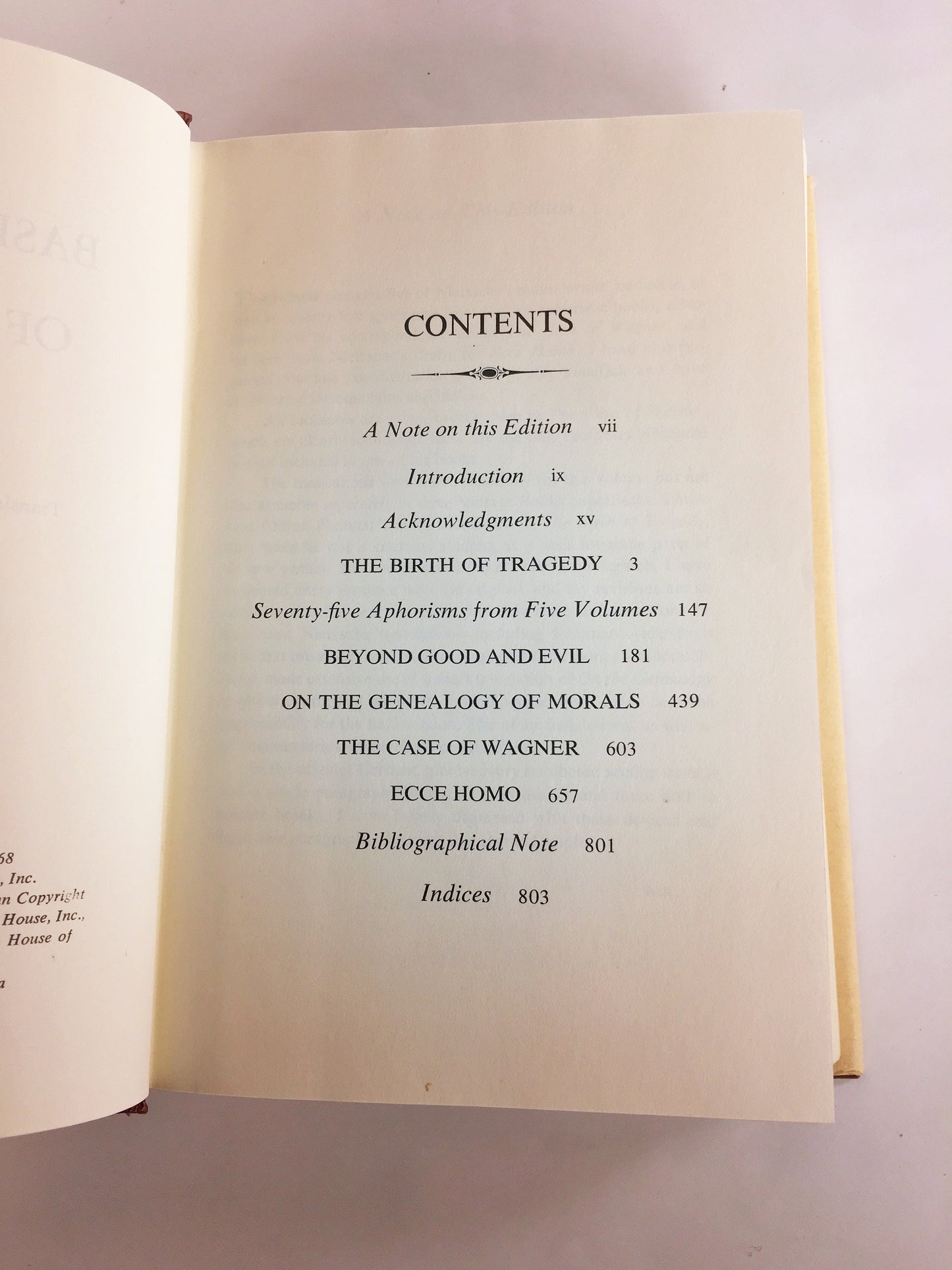 Basic Writings of Nietzsche. Vintage Modern Library Book circa 1968 with dust jacket. Philosophy Religion Atheist Theology. Book lover gift