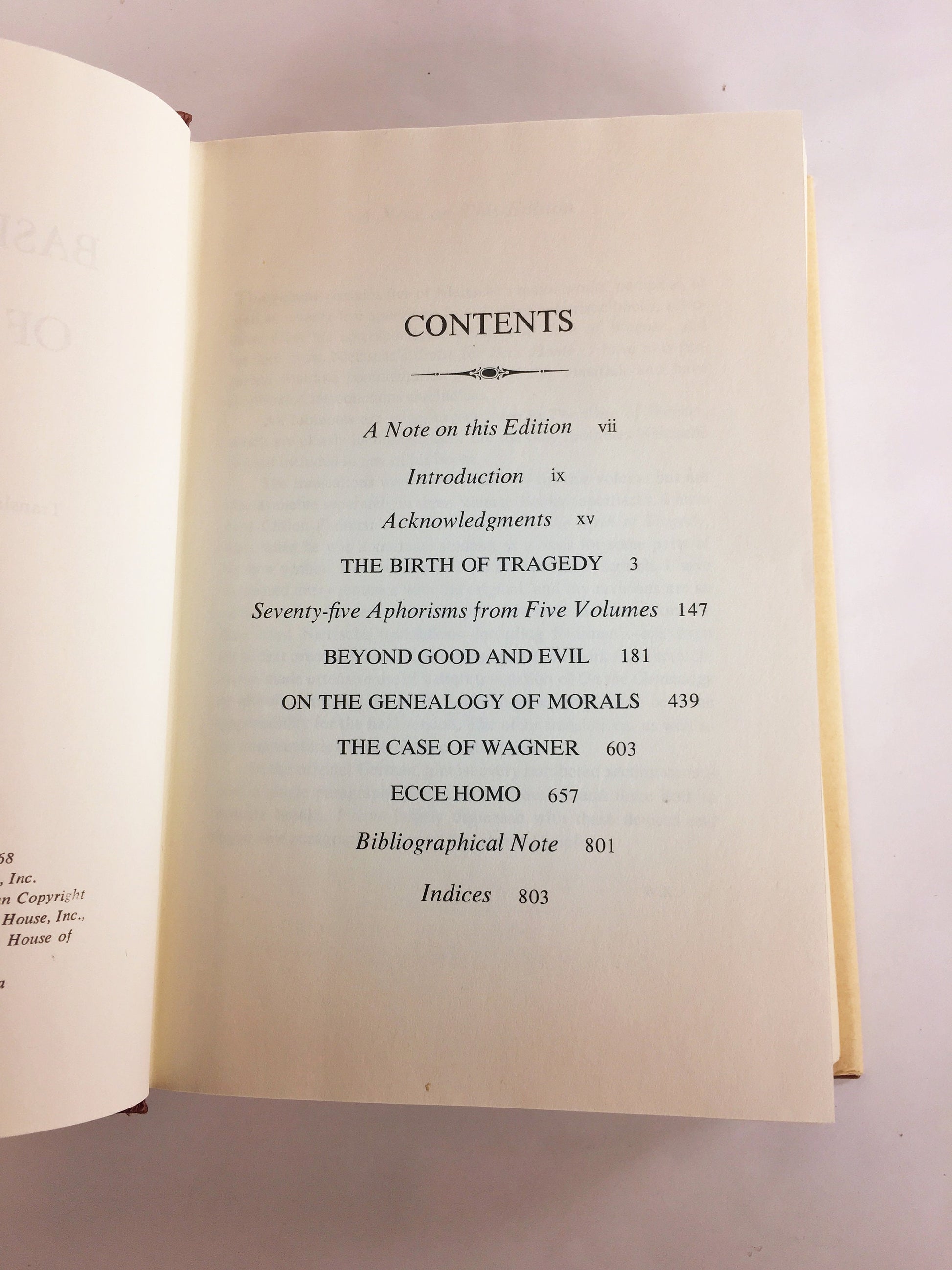 Basic Writings of Nietzsche. Vintage Modern Library Book circa 1968 with dust jacket. Philosophy Religion Atheist Theology. Book lover gift