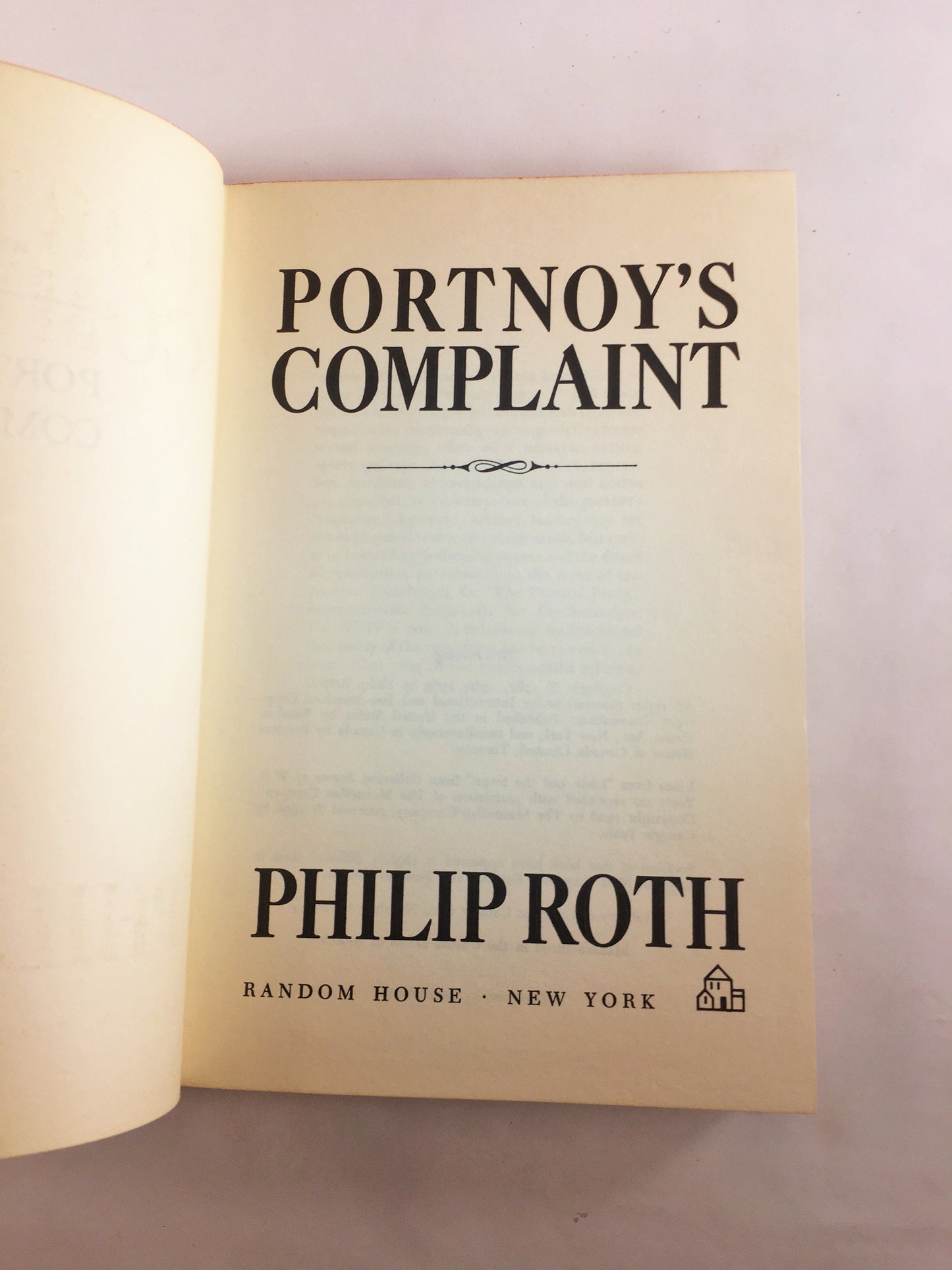 1969 Portnoy's Complaint by Philip Roth. Vintage EARLY PRINTING book bound in blue cloth. Lust-ridden, mother-addicted Jewish bachelor