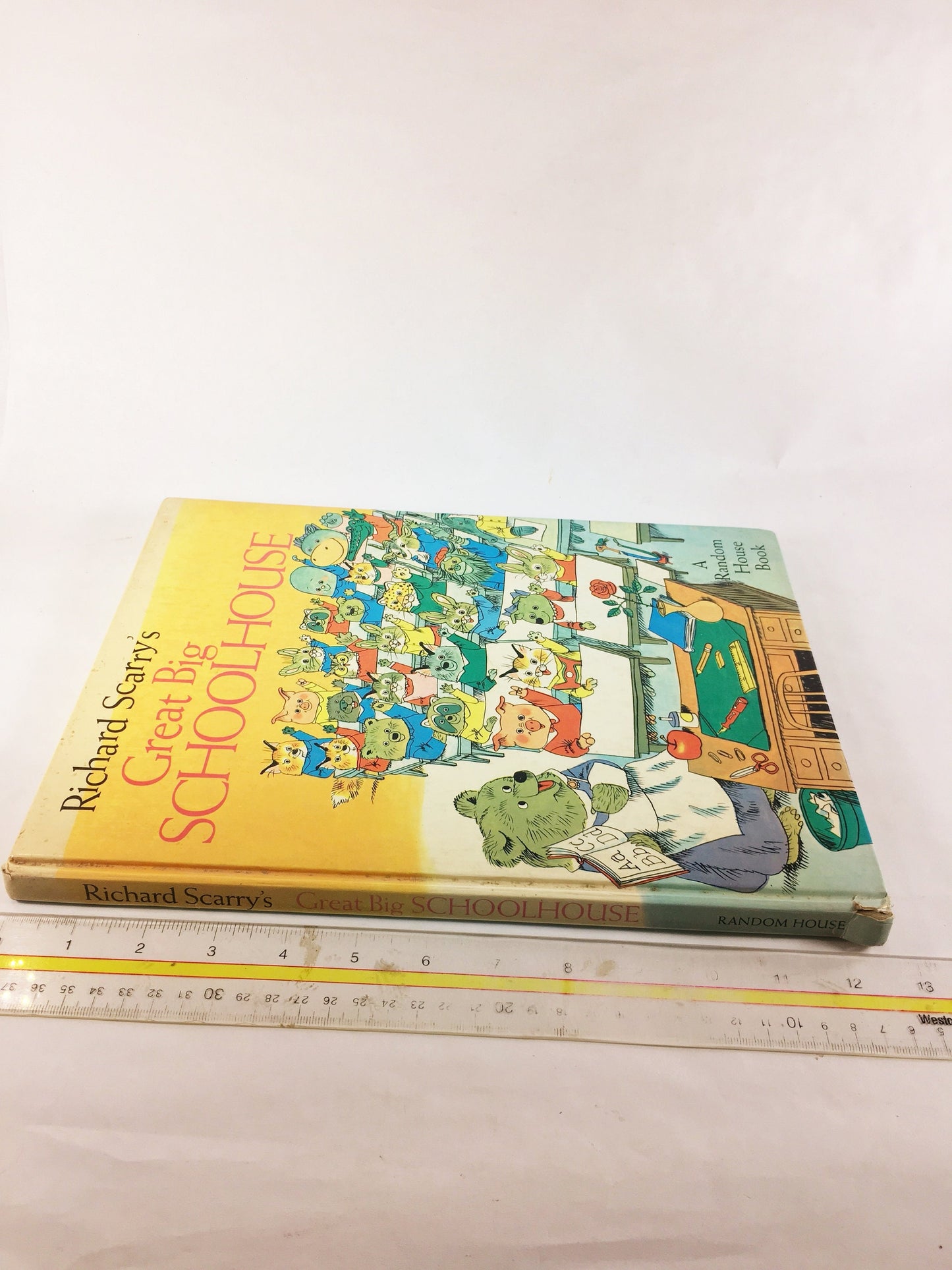 1969 Great Big Schoolhouse by Richard Scarry FIRST EDITION Vintage children's book Big Little Golden Book Deluxe Giant. Easter Basket gift