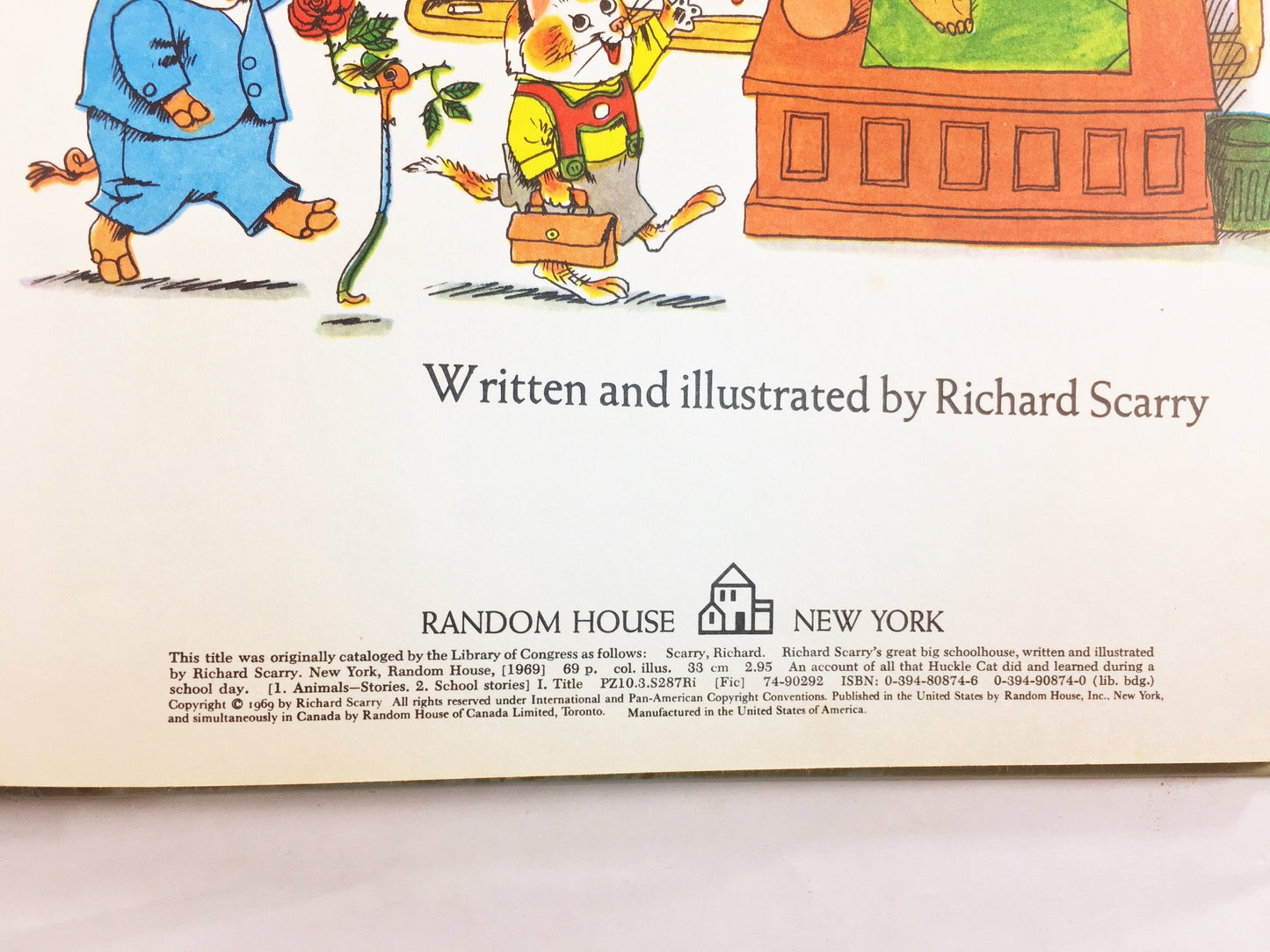 1969 Great Big Schoolhouse by Richard Scarry FIRST EDITION Vintage children's book Big Little Golden Book Deluxe Giant. Easter Basket gift