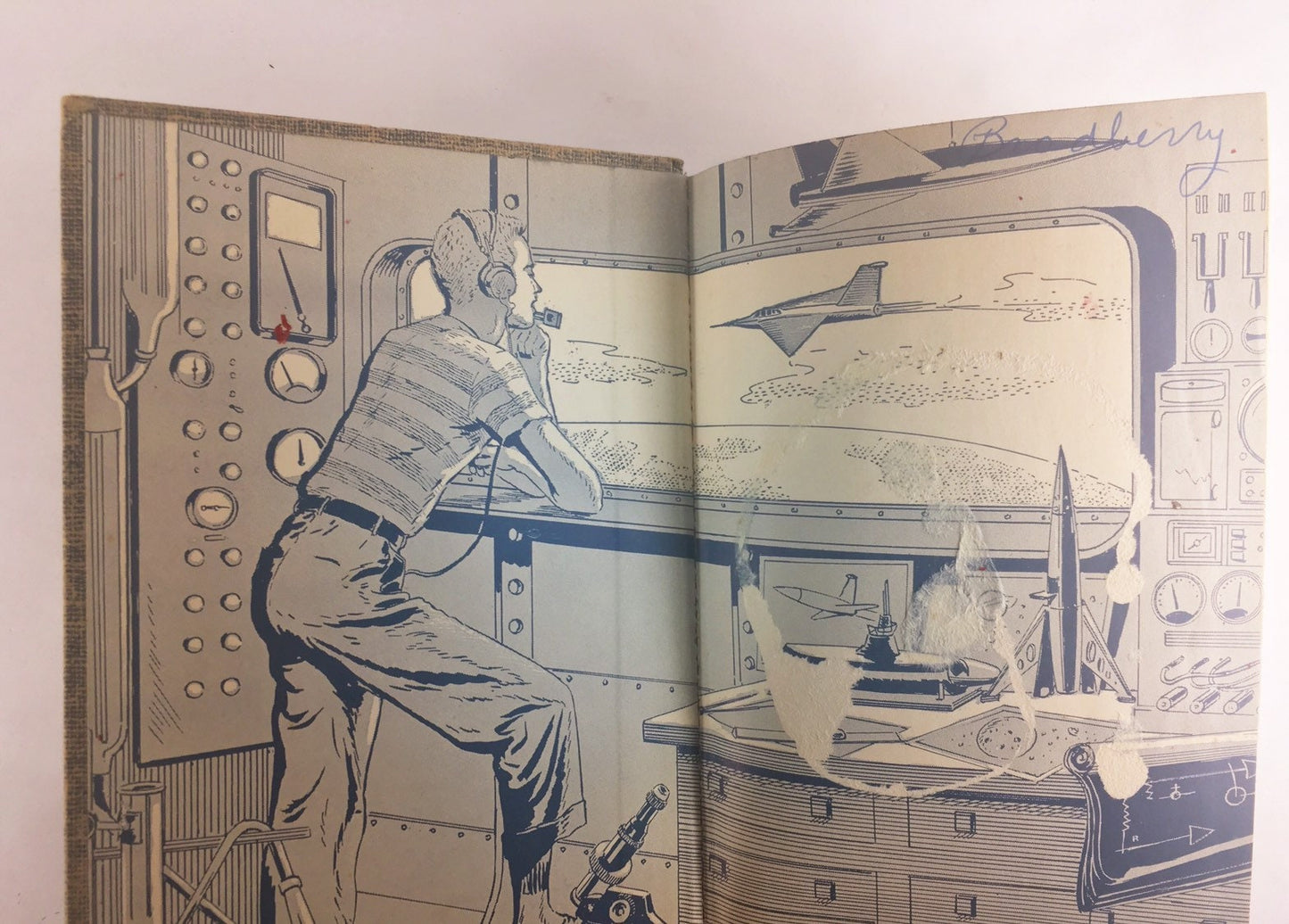 1954 Tom Swift Jr and his Jetmarine. Vintage book with tweed cloth cover. Grosset & Dunlap. Appleton