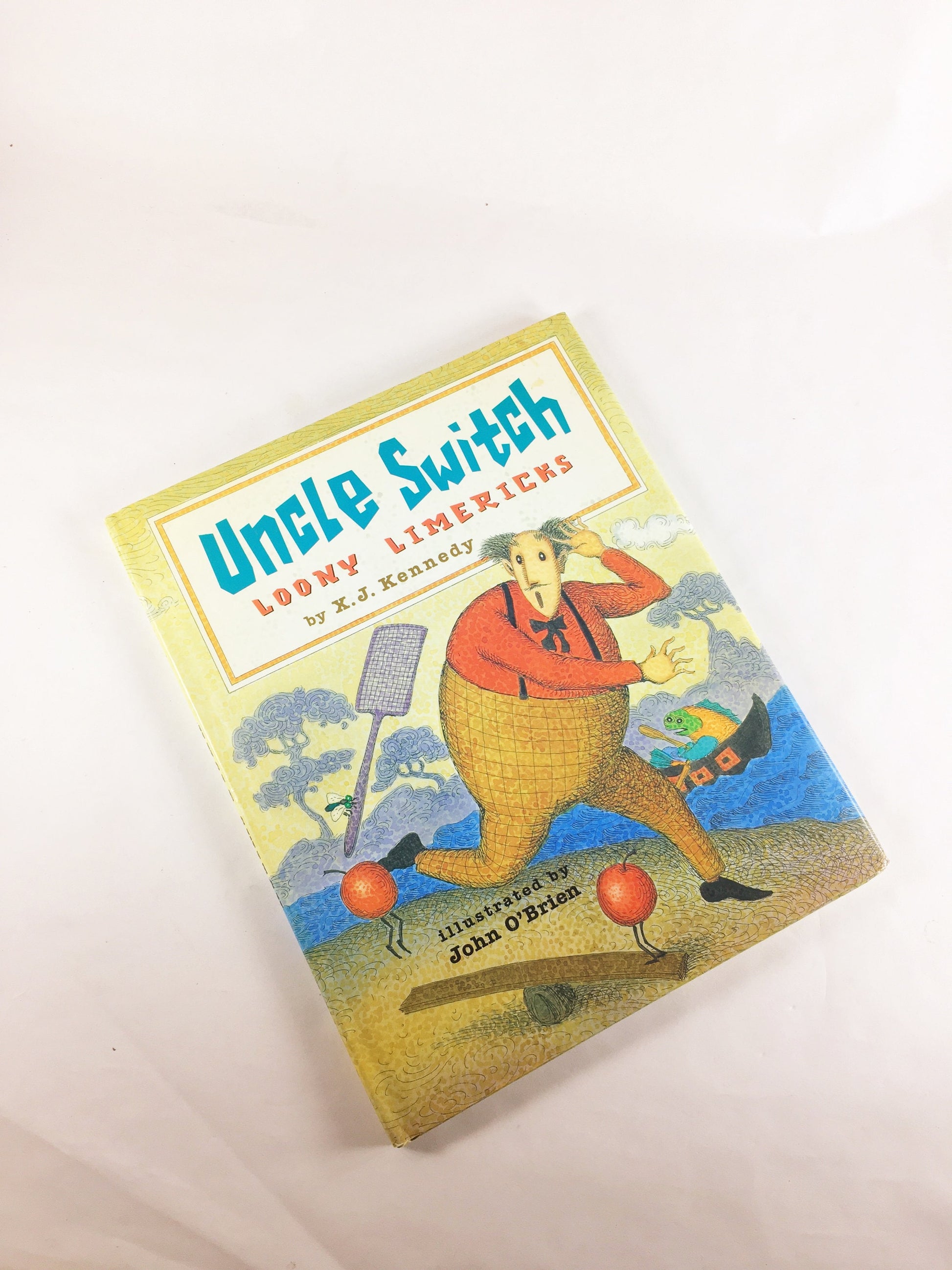 Uncle Switch Loony Limericks Vintage children's book OUTSTANDING word play! Man reads the eggs & cooks the newspaper sunny side up