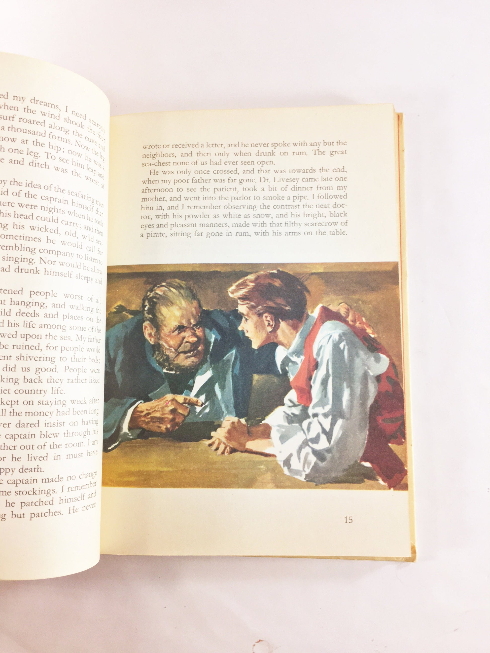 1973 Treasure Island by Robert Louis Stevenson. Vintage Danbury Press book Prop staging bookshelf decor. Children's adventure stories