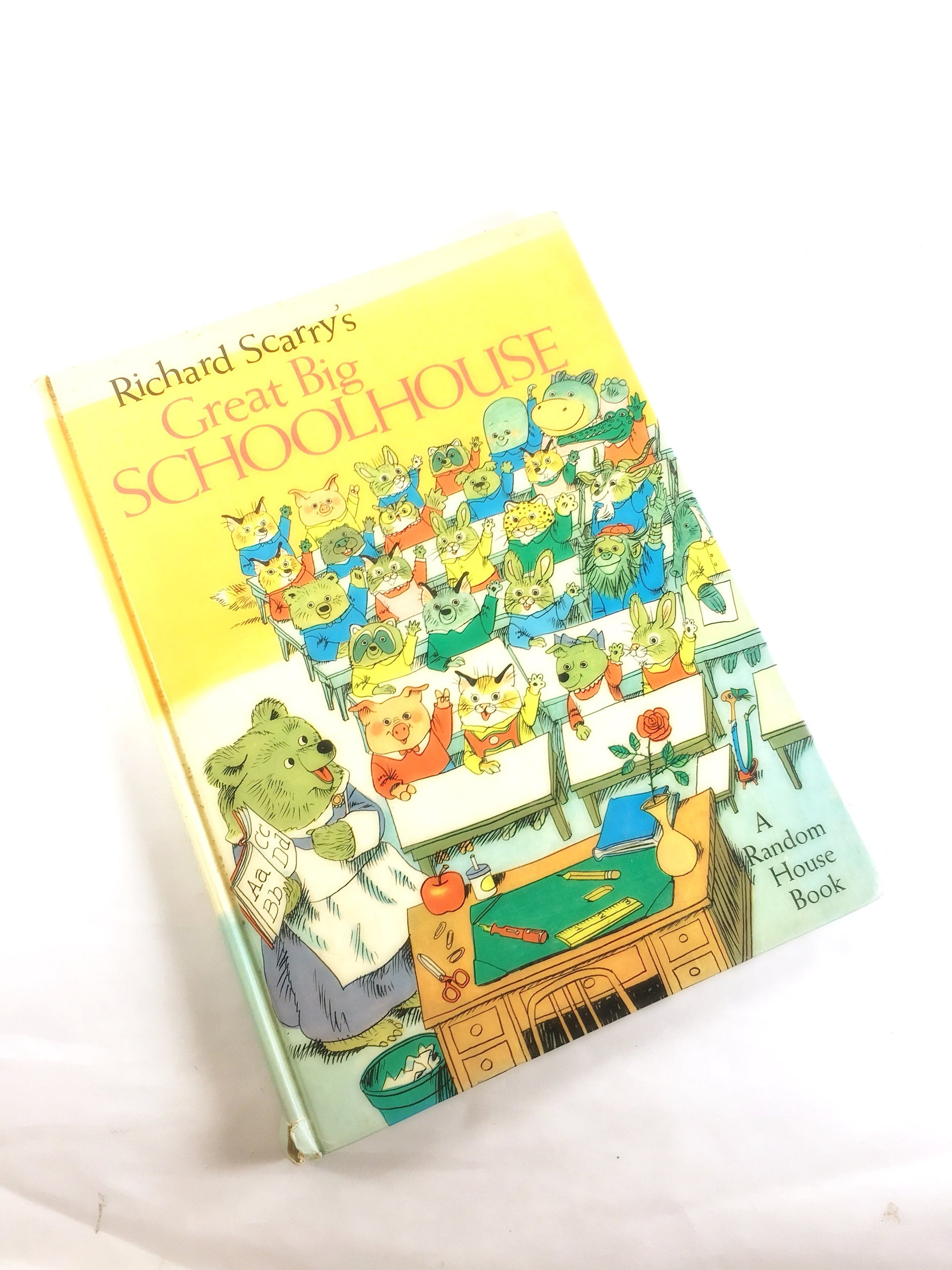 1969 Great Big Schoolhouse by Richard Scarry FIRST EDITION Vintage children's book Big Little Golden Book Deluxe Giant. Easter Basket gift