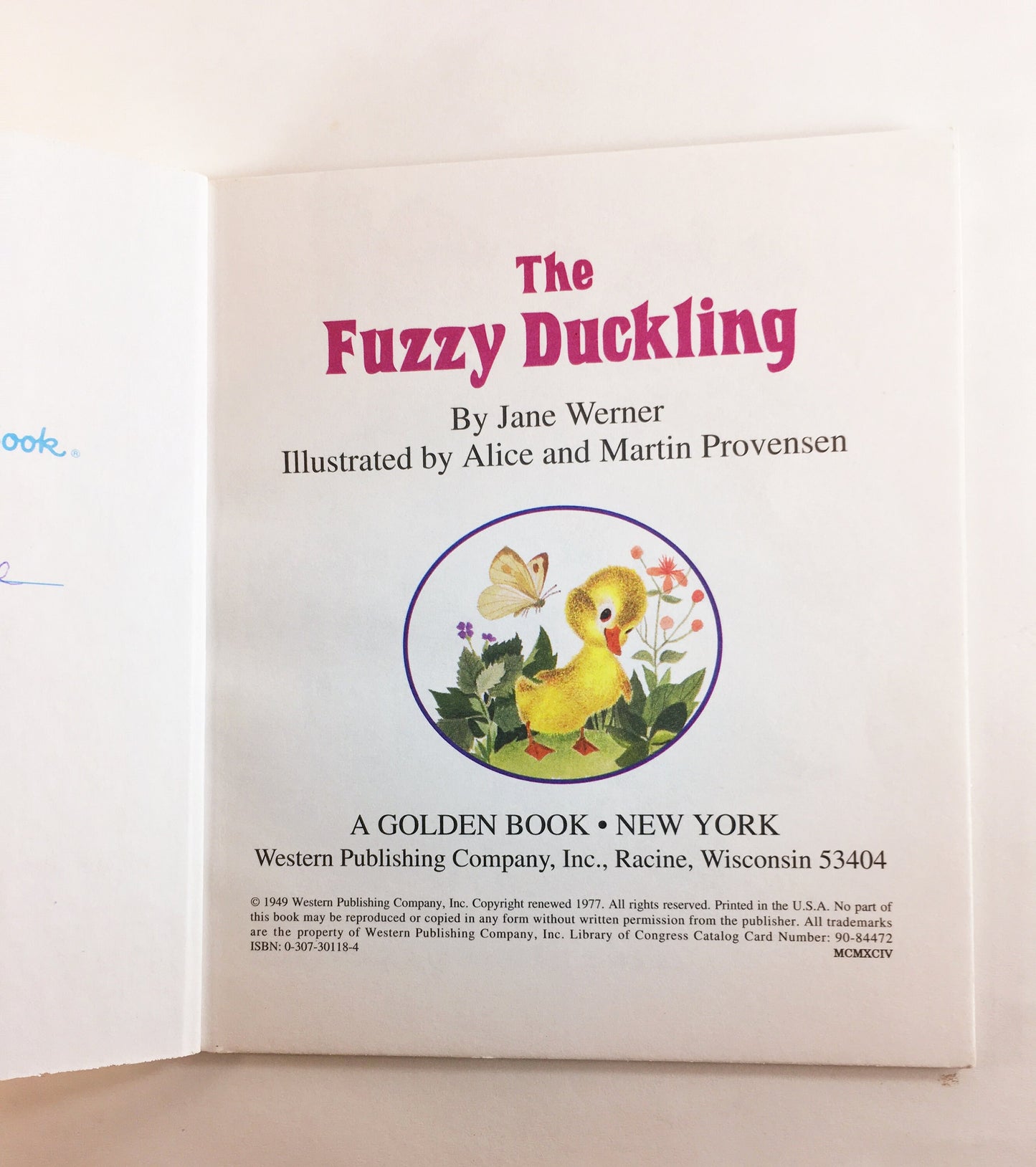 1994 Fuzzy Duckling Vintage First Little Golden Book by Jane Werner illustrated by Alice & Martin Provensen. Elementary beginning reader