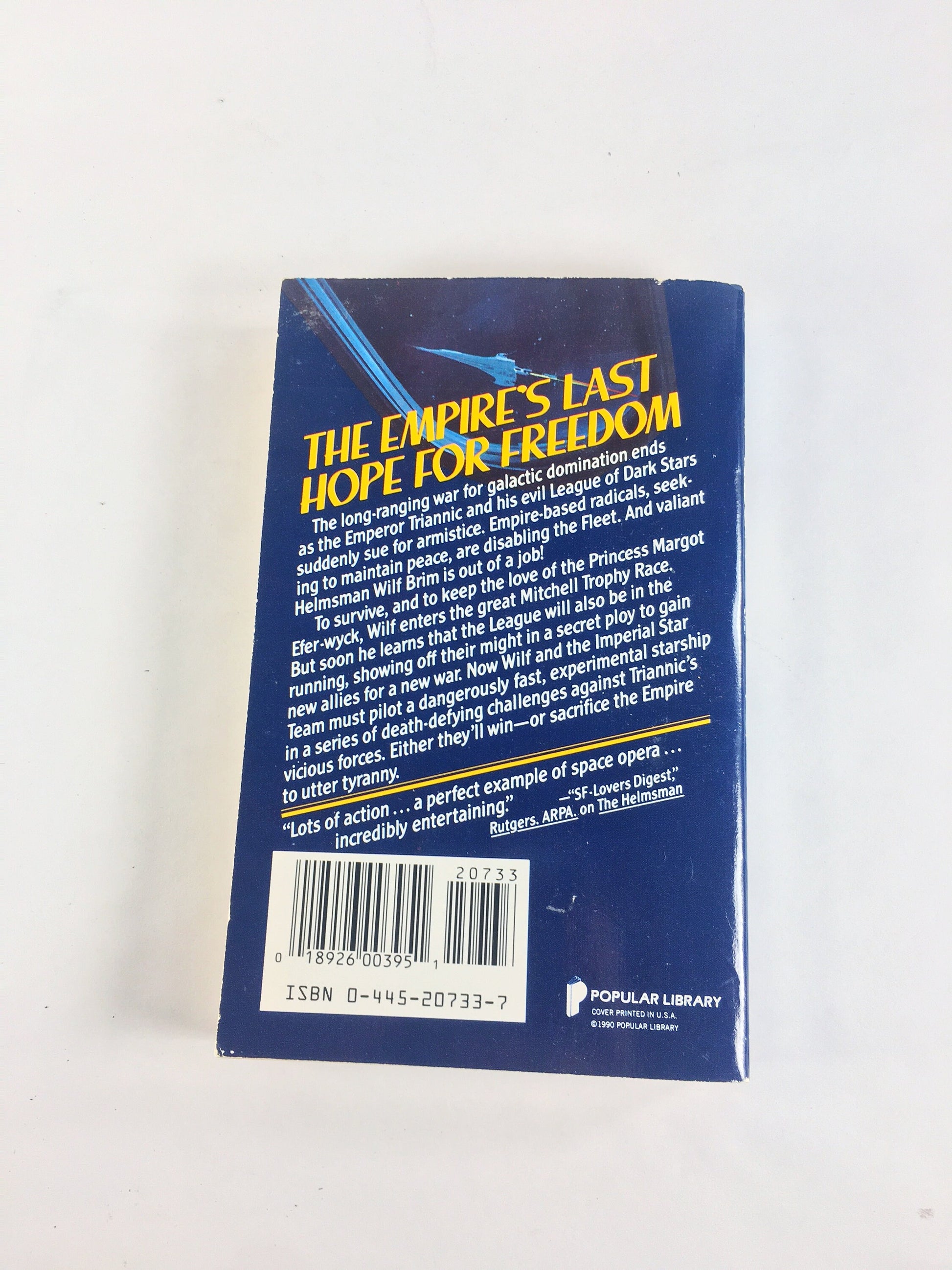 Bill Baldwin The Trophy circa 1990. FIRST PRINTING Vintage Helmsman Saga paperback book space opera science fiction. Teen reading Scifi