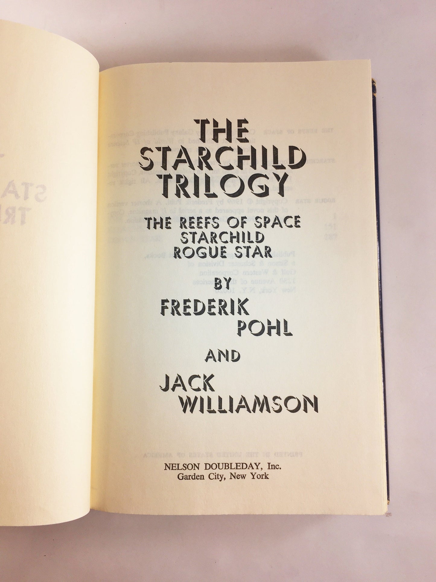 1969 Starchild Trilogy by Frederik Pohl Vintage science fiction book about Earth governed by a worldwide computerized security network.