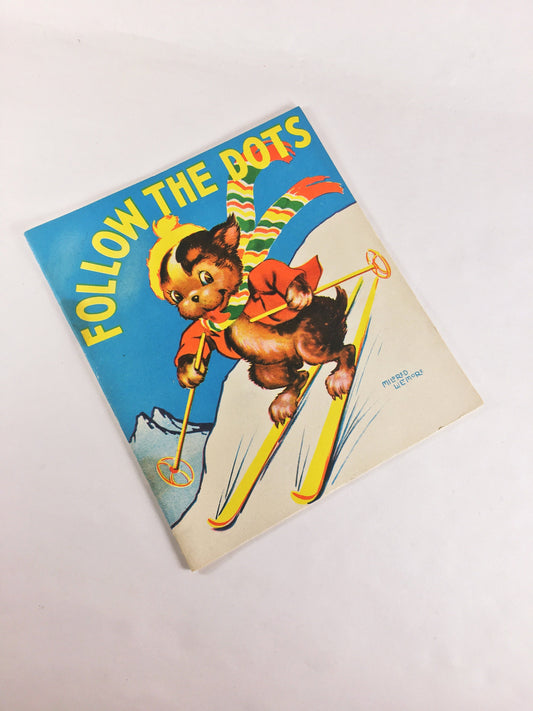 1942 Saalfield vintage War-Time Book Three Little Pigs, Toymaker, Three Bears, Old Woman & Pig, Maze of Months, Toymaker Things to Do Tiger