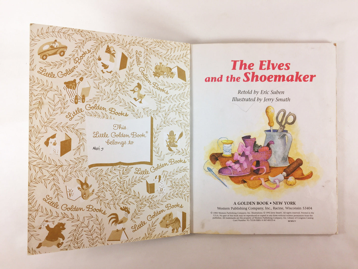 Elves and the Shoemaker Vintage Little Golden Book circa 1983. Children's Christmas stocking stuffer reading Elementary preschool.