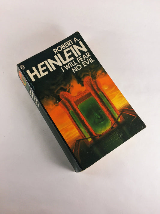 1982 I Will Fear No Evil by Robert Heinlein Man's mind transplanted into woman's body Vintage paperback book Masculine vs feminine trans