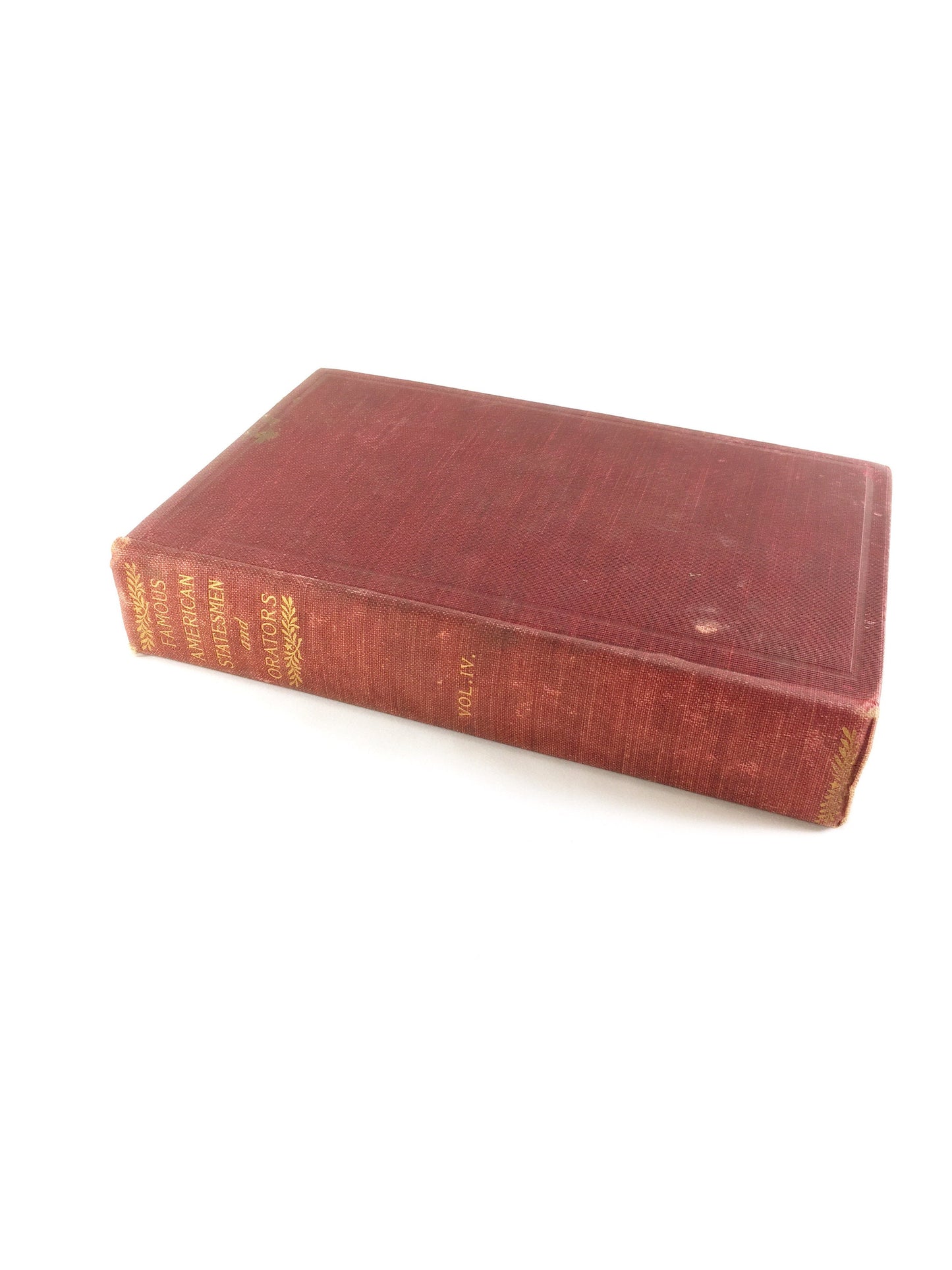 1902 Famous American Statesmen & Orators by Alexander McClure volume IV. Red home book decor James Buchanan