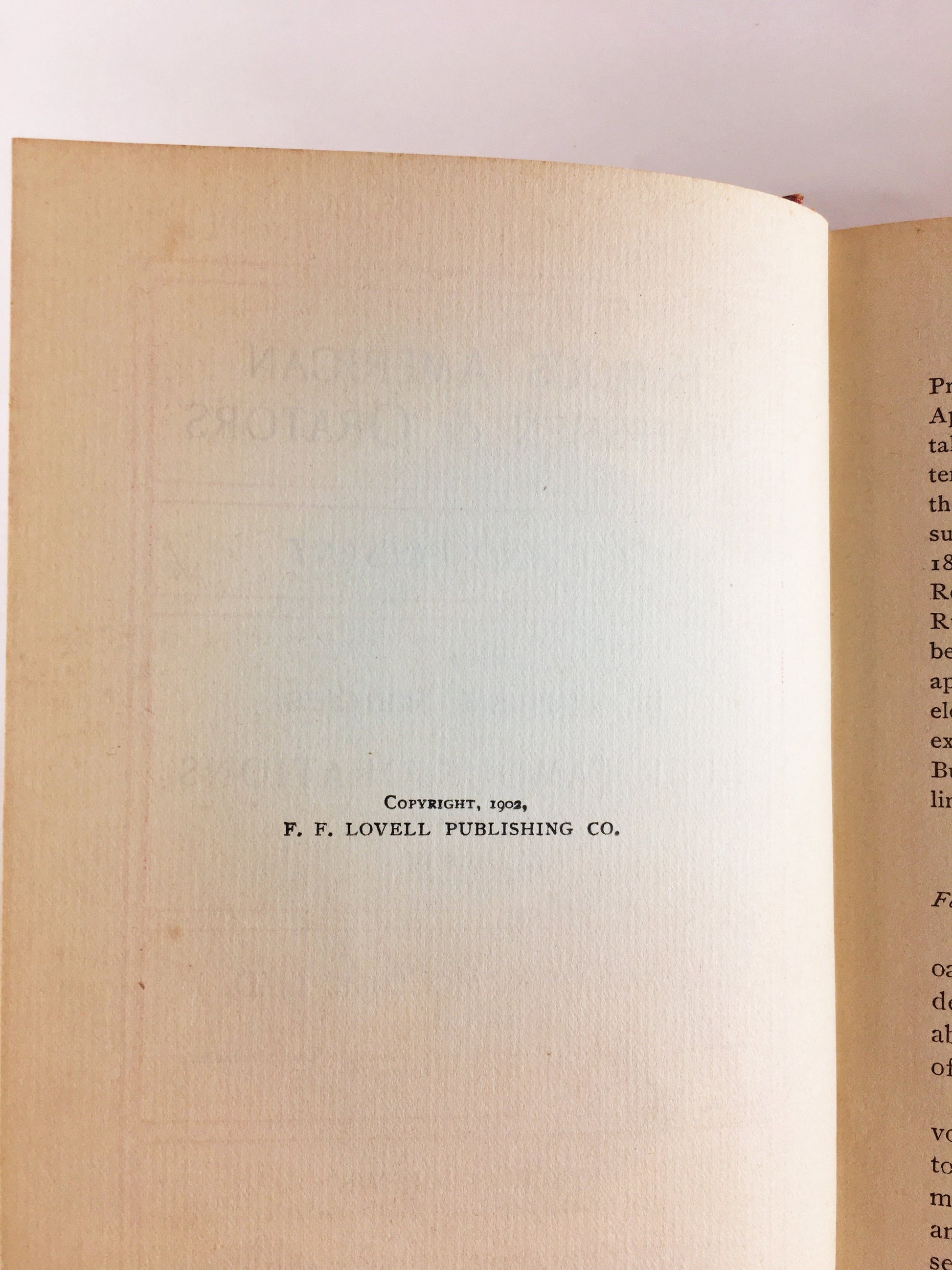 1902 Famous American Statesmen & Orators by Alexander McClure volume IV. Red home book decor James Buchanan