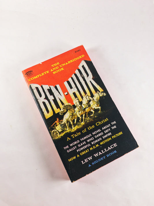 Ben Hur by Lew Wallace. Vintage paperback book circa 1960 Tale of the Christ. Charlton Heston Signet New American Library