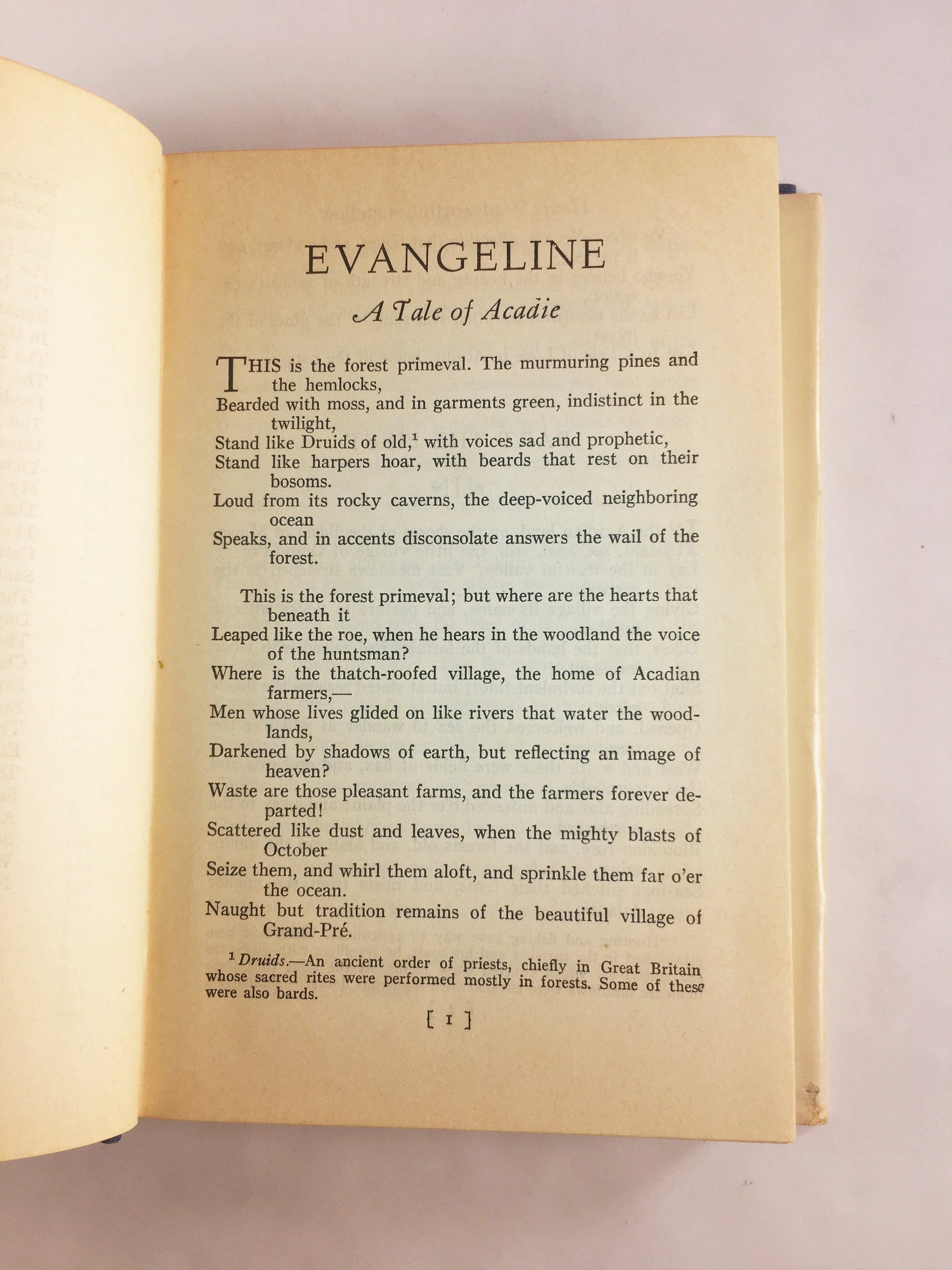 1950 Henry Wadsworth Longfellow Modern Library book of poetry Evangeline Blue home office bookshelf decor. Father's Day gift