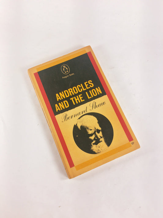 1960 George Bernard Shaw Androcles and the Lion. Vintage Penguin paperback book about Christians being led to the Colosseum for torture.