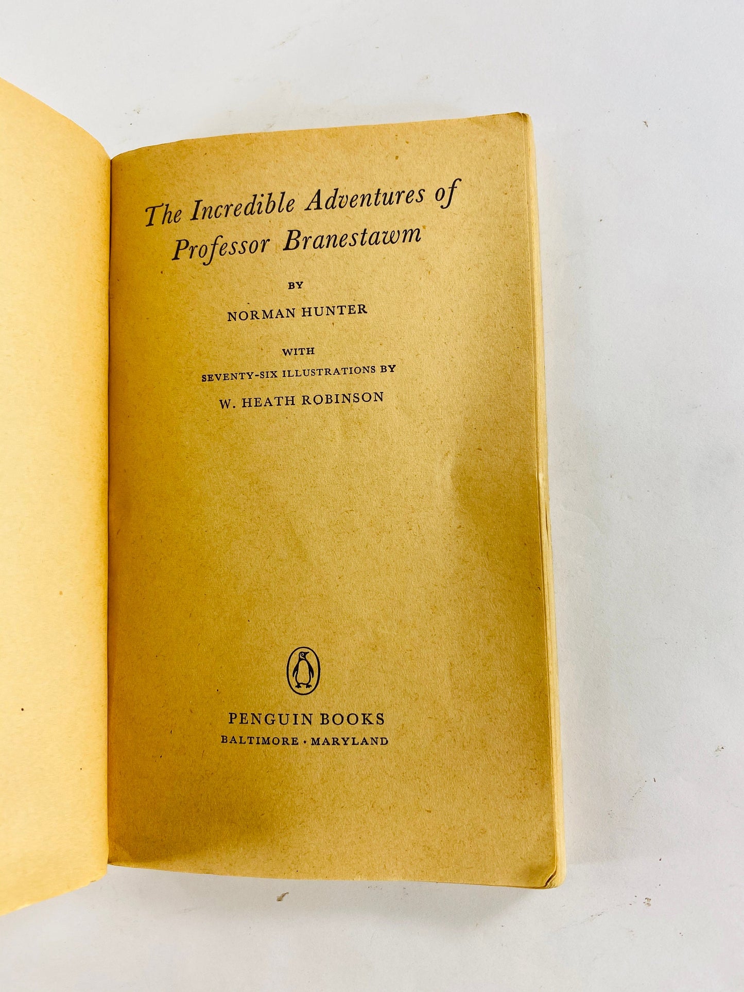 1967 Incredible Adventures of Professor Branestawm Vintage childrens paperback book by Norman Hunter. madly sane and absent minded inventor