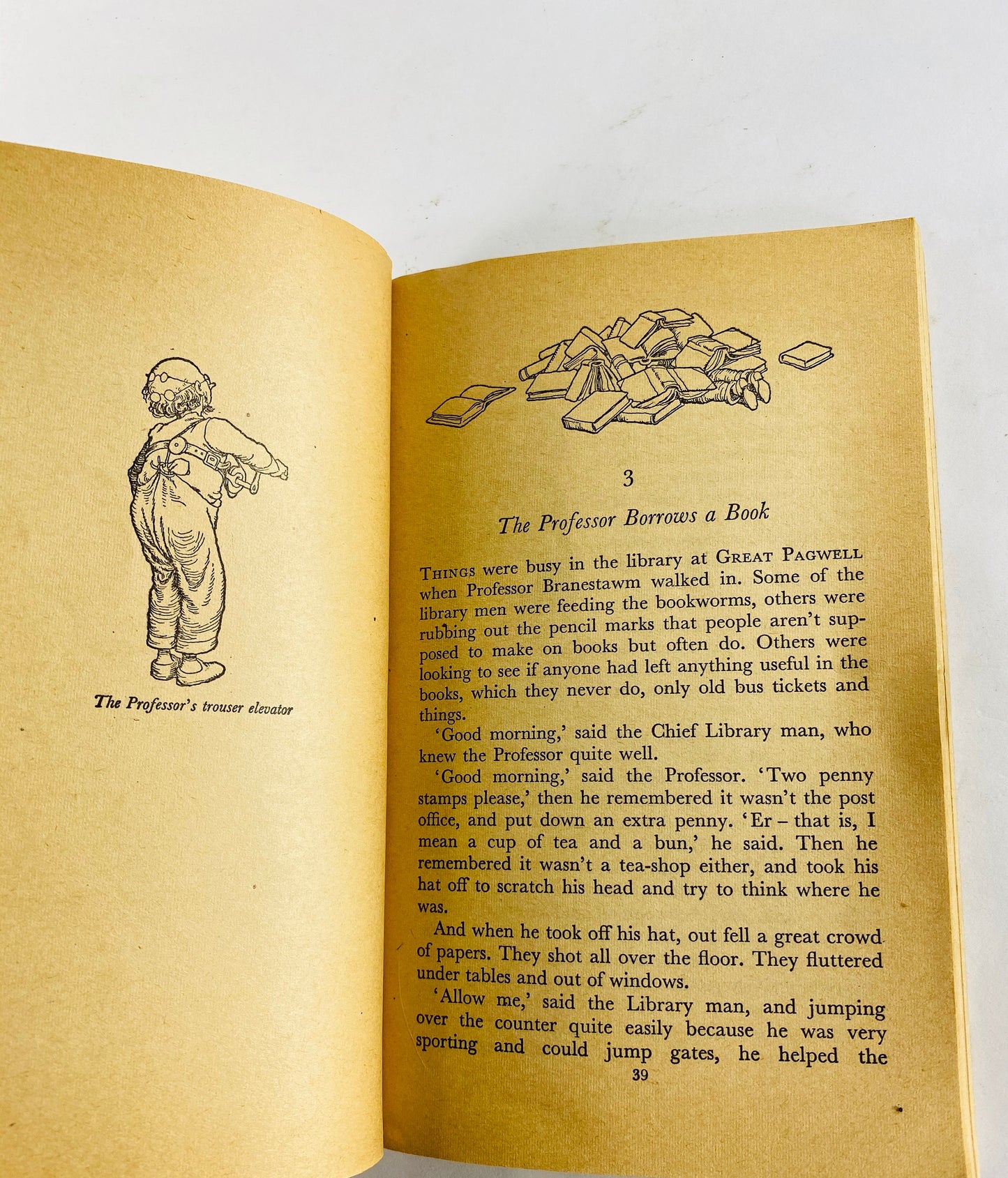 1967 Incredible Adventures of Professor Branestawm Vintage childrens paperback book by Norman Hunter. madly sane and absent minded inventor