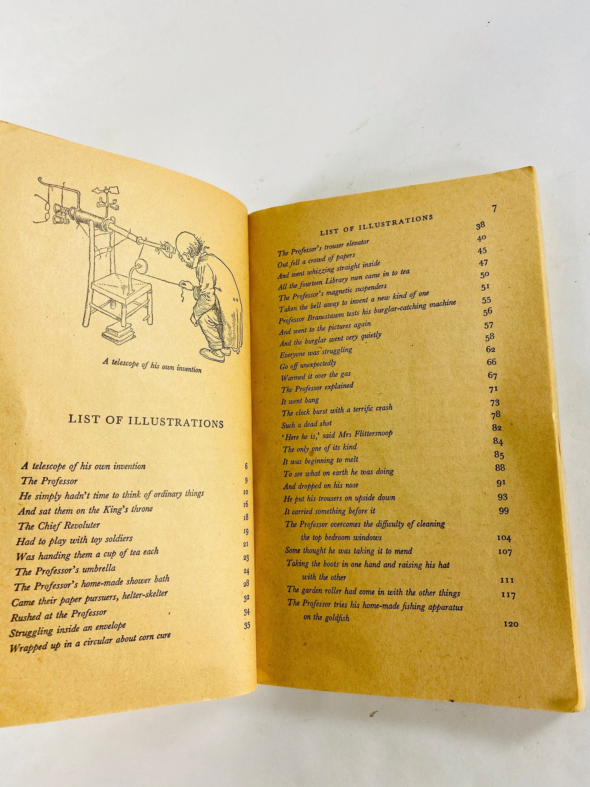 1967 Incredible Adventures of Professor Branestawm Vintage childrens paperback book by Norman Hunter. madly sane and absent minded inventor