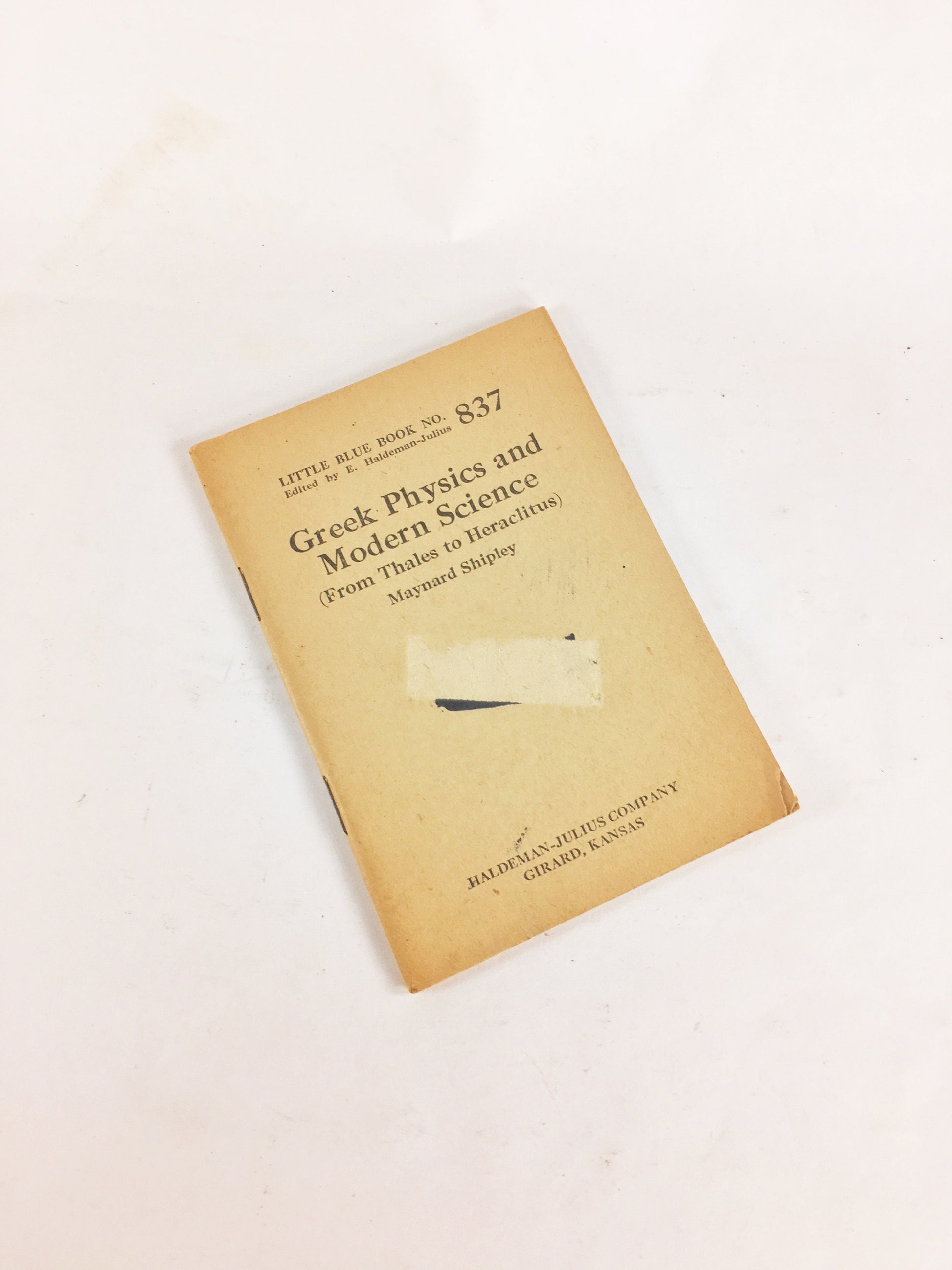 1923 Little Blue Books Haldeman-Julius Publishing Company booklets Mathematics Curiosities Greek Physics Useful Tables Calculator Chemistry