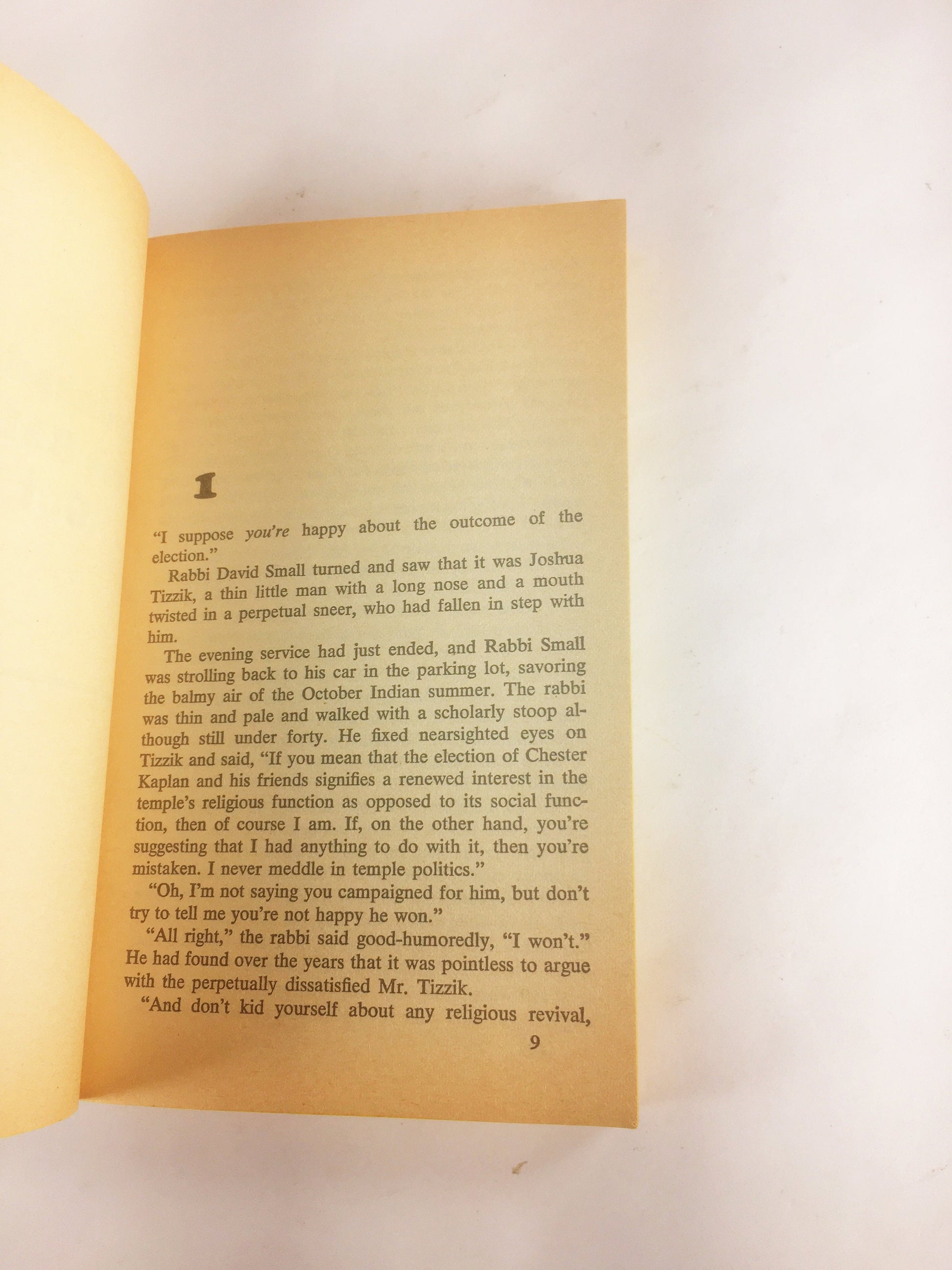 Wednesday the Rabbi Got Wet by Harry Kemelman Vintage paperback Rabbi Small Mystery book circa 1976. Lively dialogue, dry wit