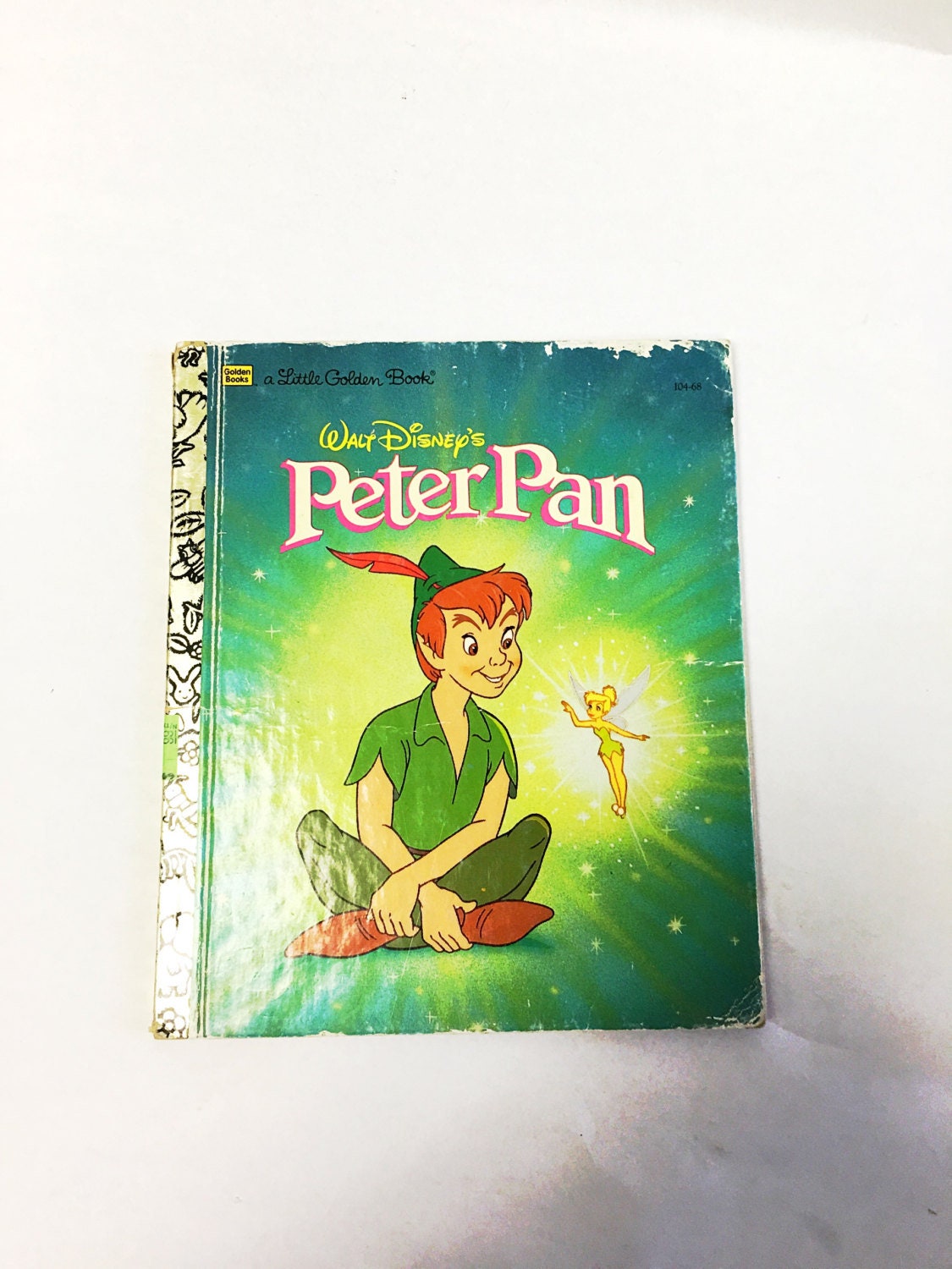 1989 Peter Pan Walt Disney Little Golden Book. Children's at home reading. Elementary school toddler learn to read.