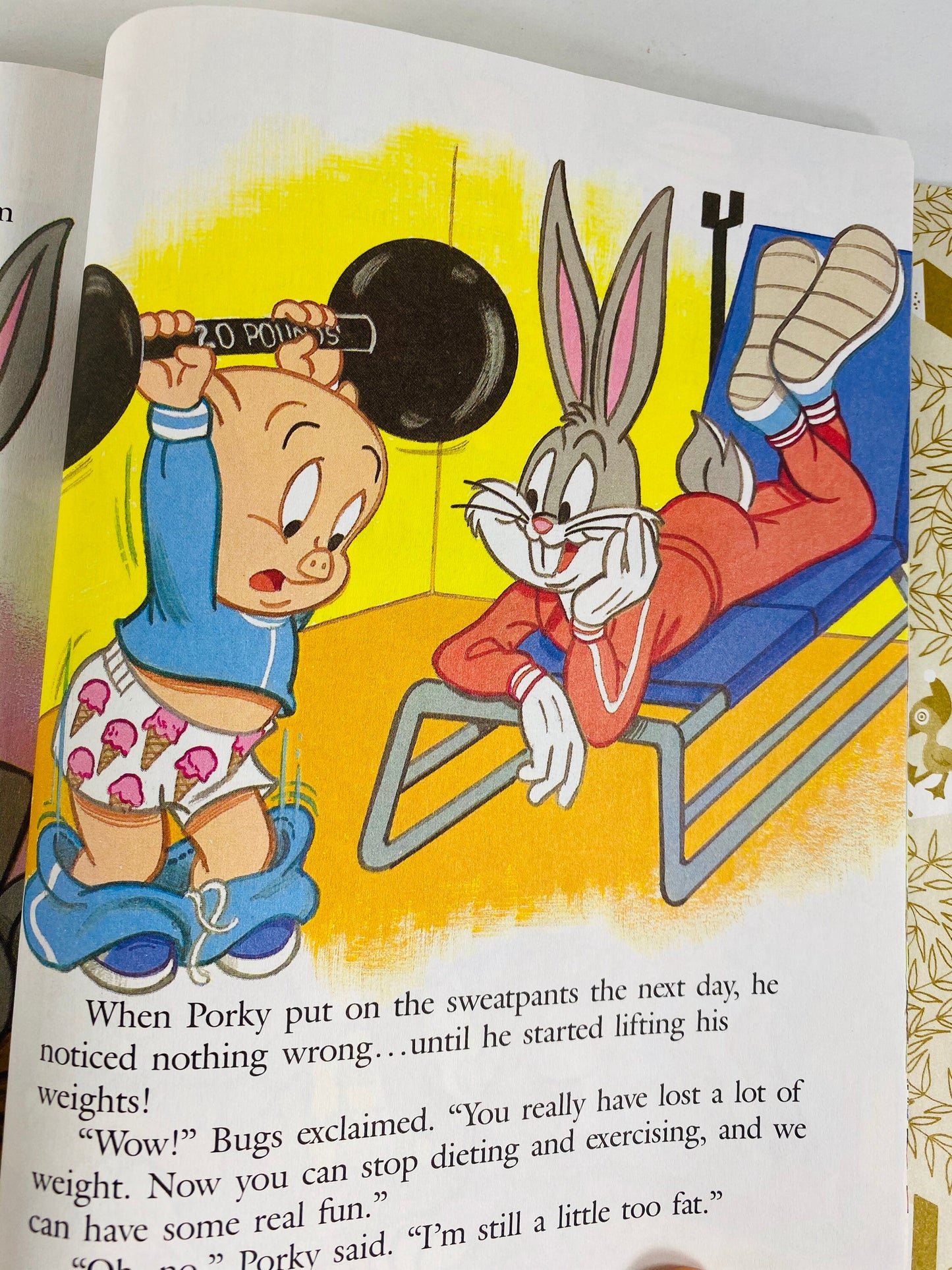 1986 Bugs Bunny and the Health Hog. FIRST EDITION vintage Little Golden Book Looney Tunes